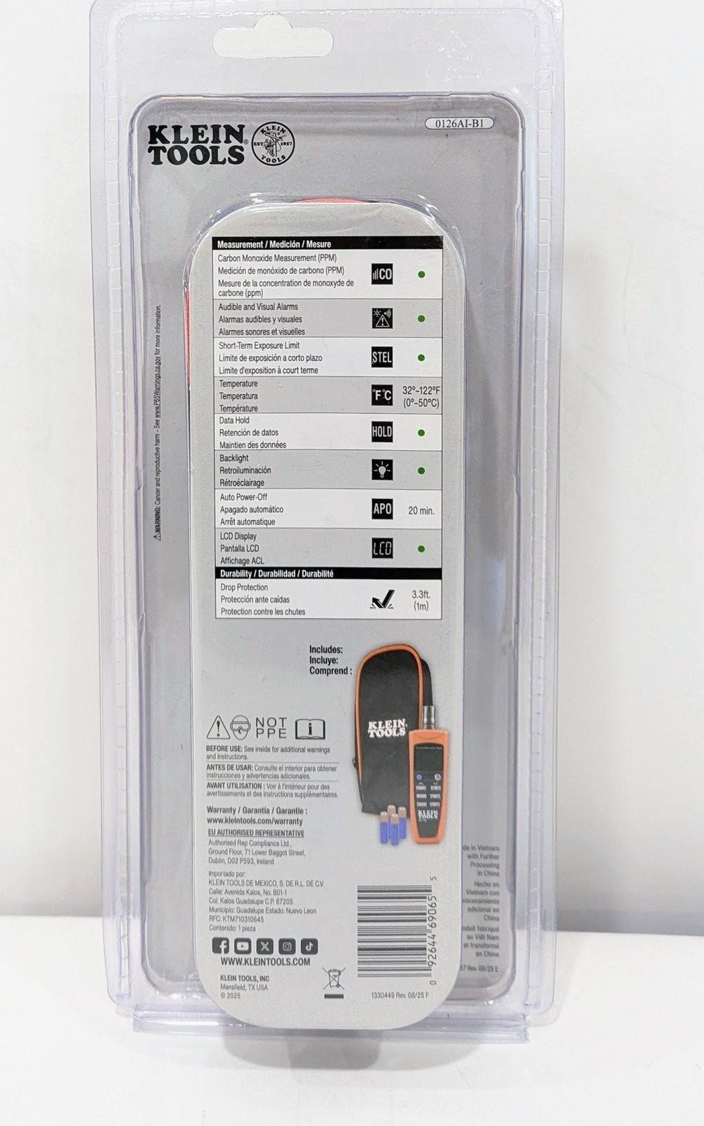 Klein Tools ET110 Carbon Monoxide Meter