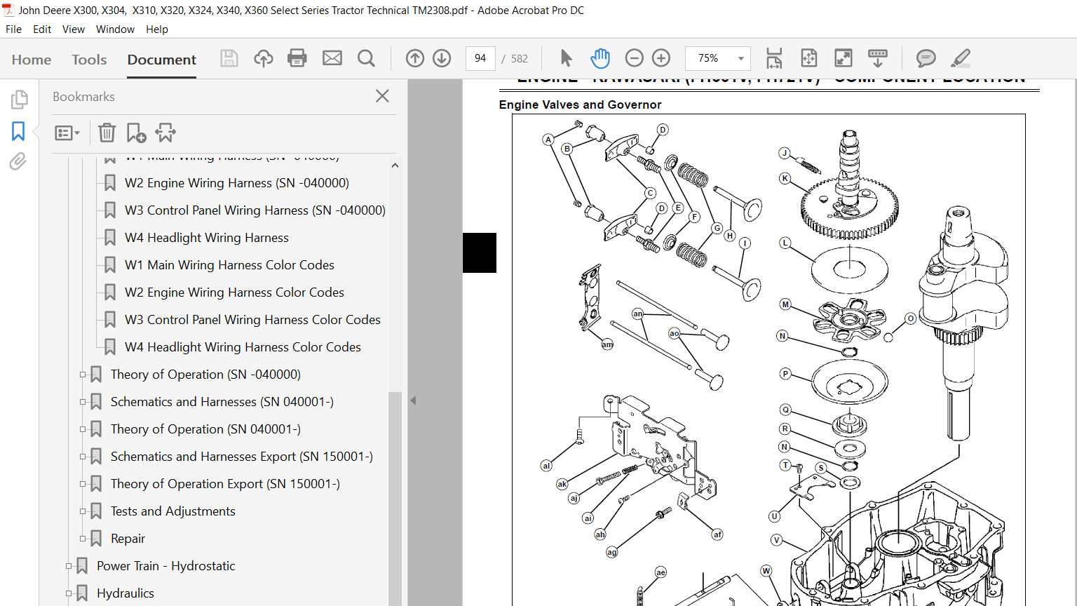 John Deere X300 X304 X310 X320 X324 X340 X360 Technical & Operator’s Manual USB