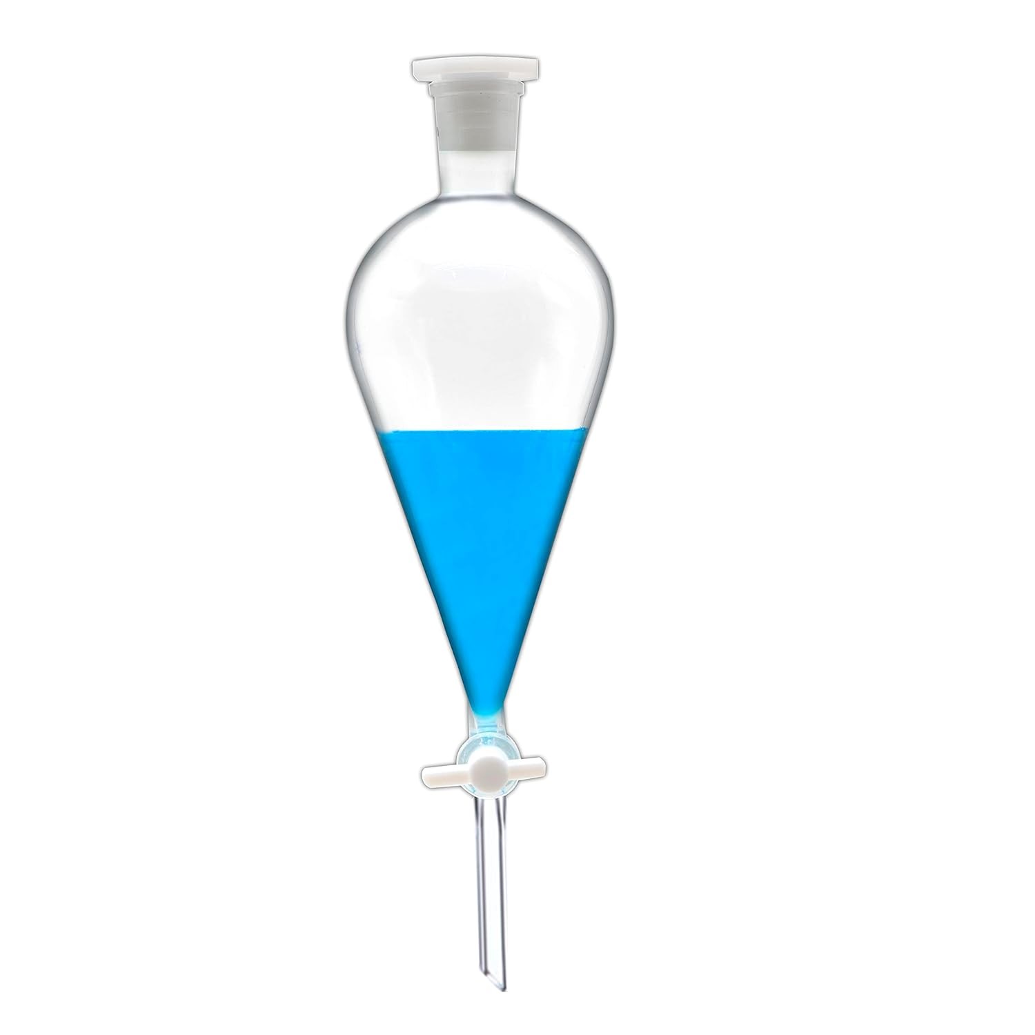 Borosilicate Glass 250ML Separating Funnel Heavy Wall Conical Separatory Funnel