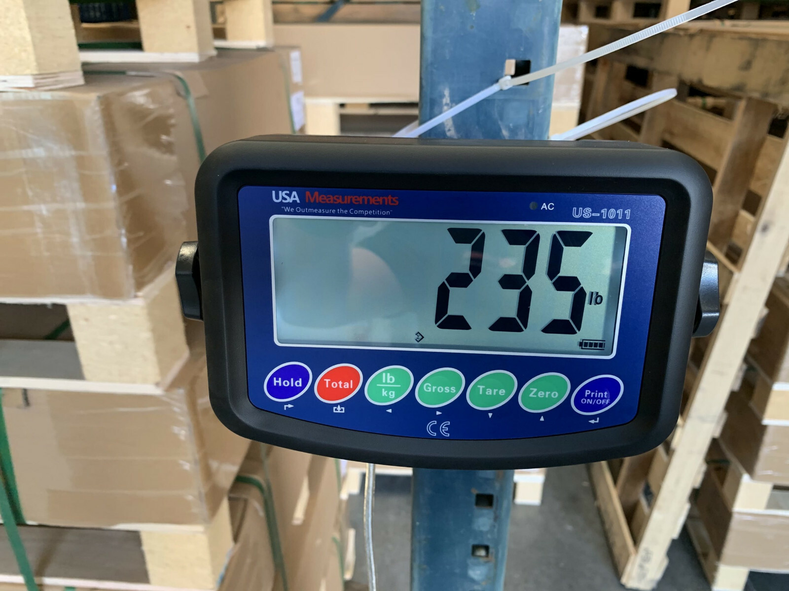 USA Measurements Heavy Duty Floor Scale 40″x40″ 5 Year Warranty with Indicator