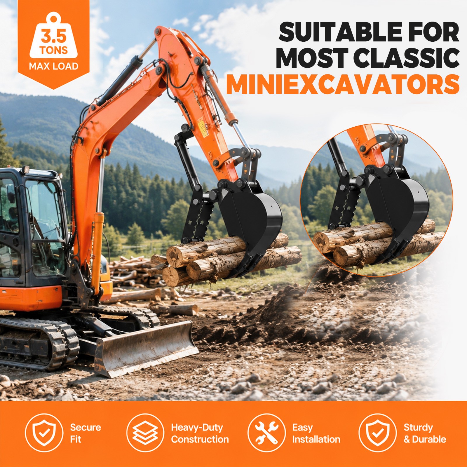 Mini Excavator Thumb Attachment Heavy Duty Heavy Duty Steel Thumb Attachment
