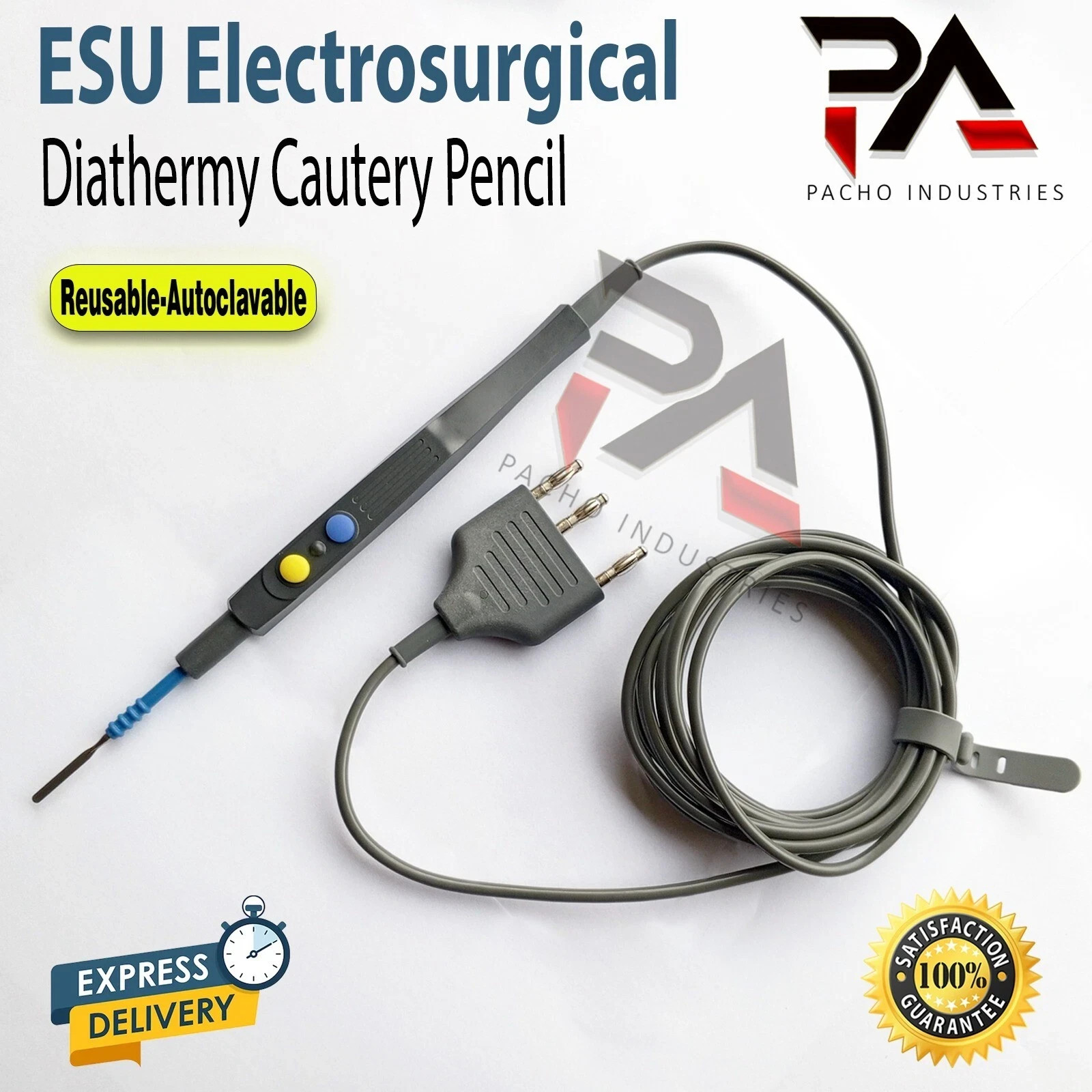 ESU Autoclavable Diathermy Cautery Pencil Reuseable Electrosurgical