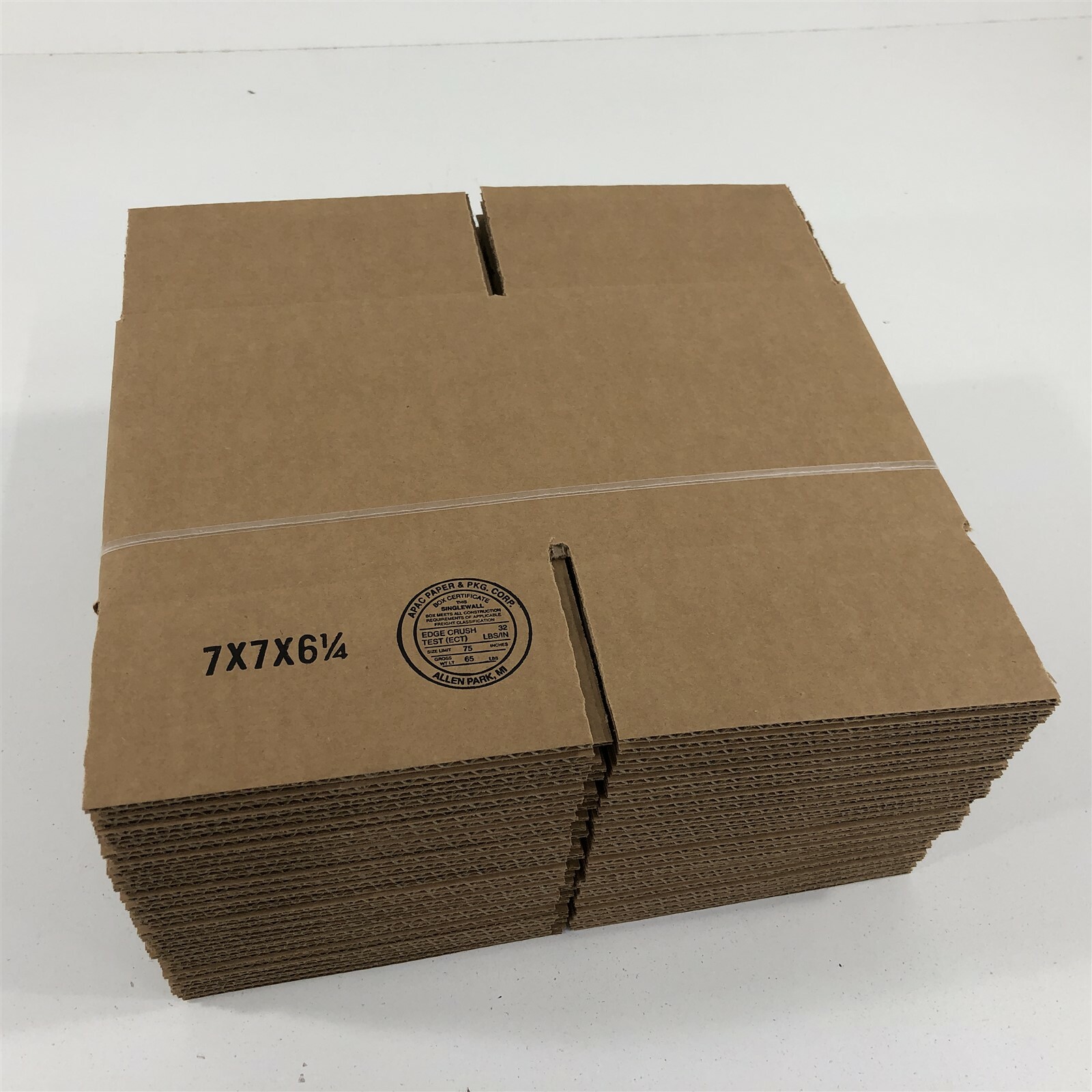(25) Corrugated Cardboard Boxes 32ECT Single Wall 7″x7″x6-1/4″ – Lot of 25