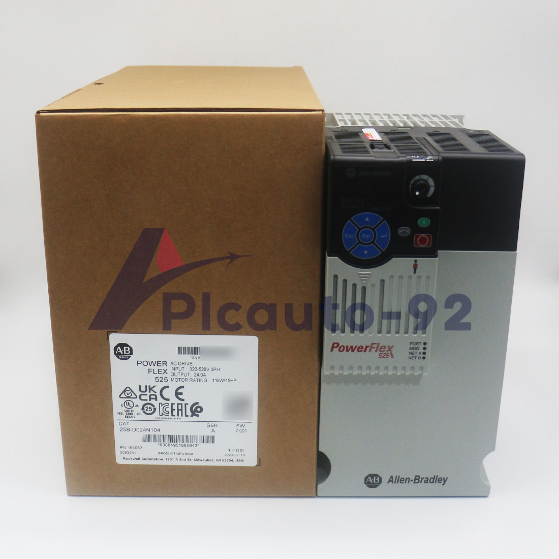 New Allen-Bradley 25B-D024N104 PowerFlex 525 11kW (15Hp) AC Drive Variable