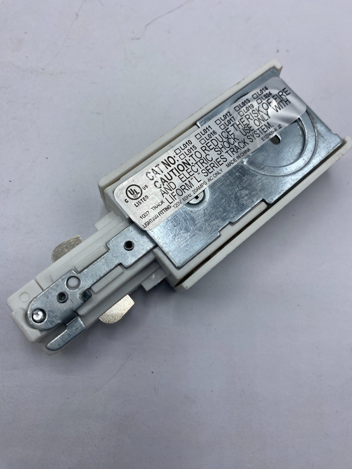 LOT OF 2 WAC LIGHTING HT SERIES TRACK LIVE END CONNECTOR WHITE 120V 60HZ 🔔
