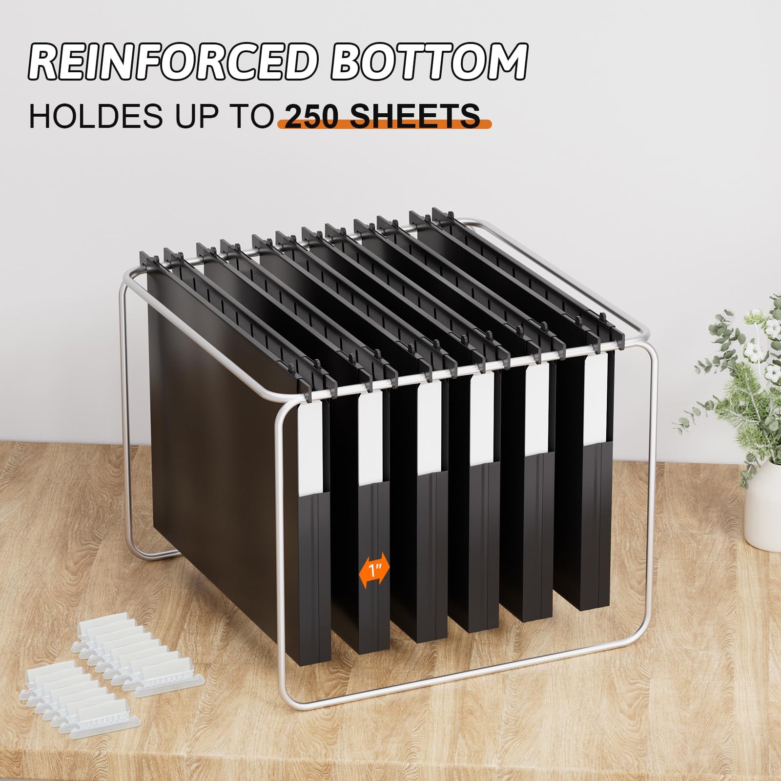 Plastic Extra Capacity Hanging File Folders Letter Size,Heavy Duty 1″ Expansion