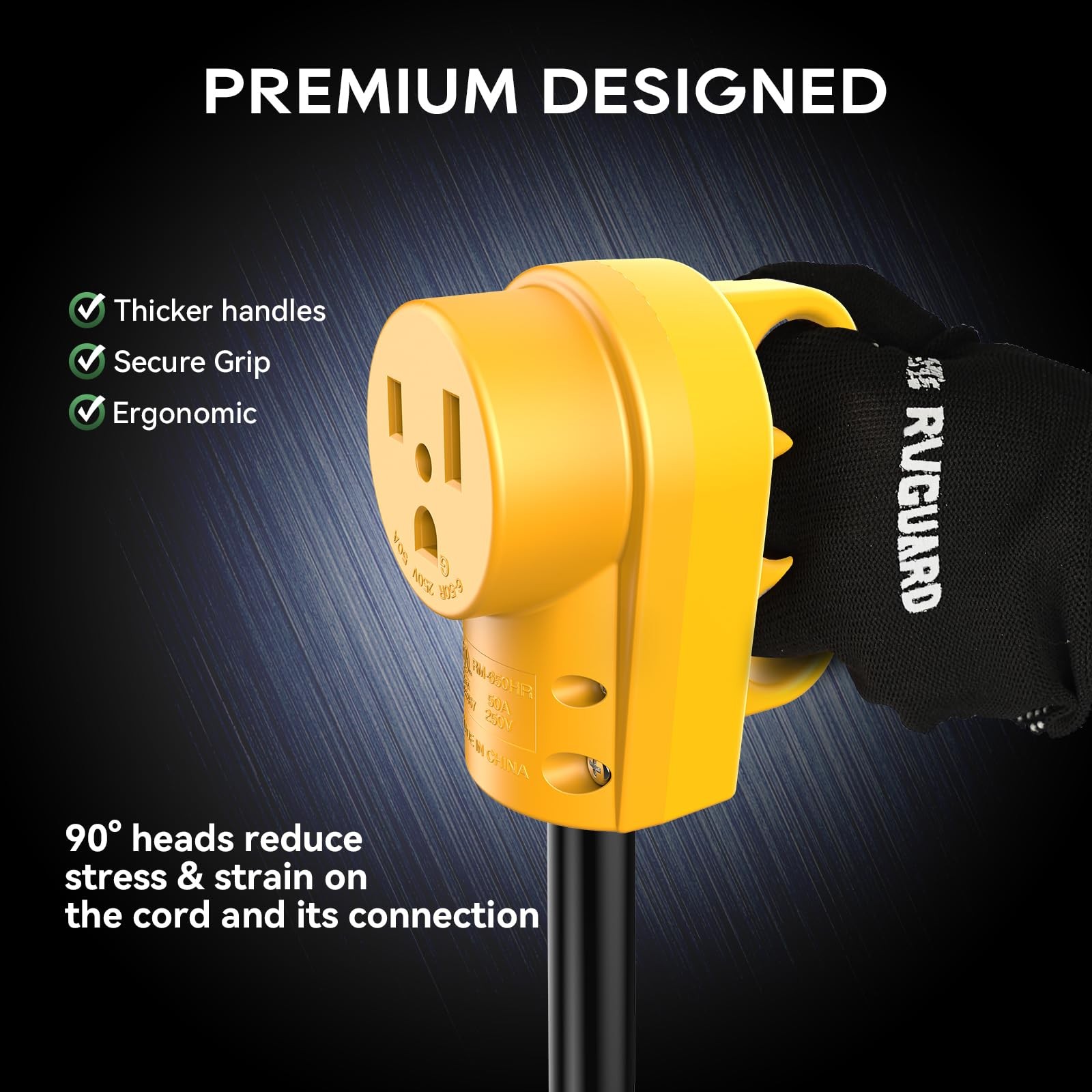 RVGUARD NEMA 6-50R Receptacle, 250 Volt 50 Amp Female Plug, 6-50R Welder Repl…