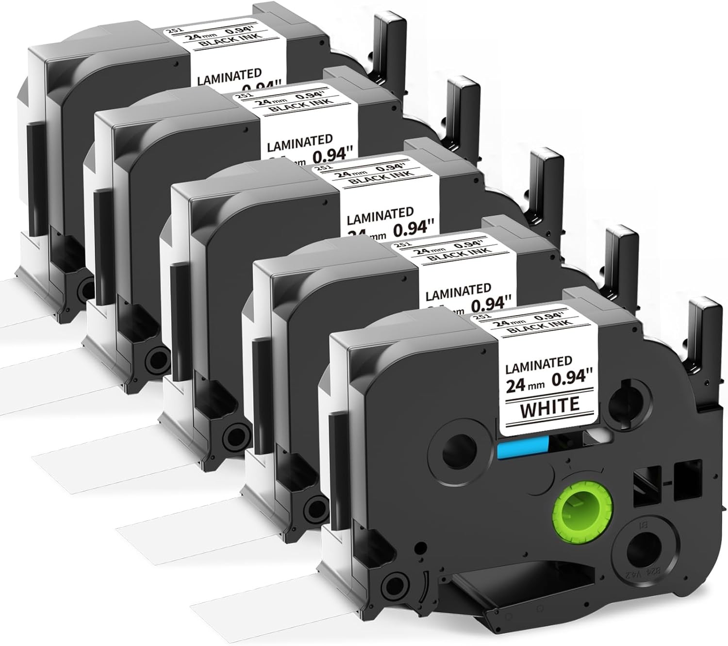 0.94″ Label Tape 24mm Compatible with Brother P-Touch TZ TZe 151 251 451 551 651