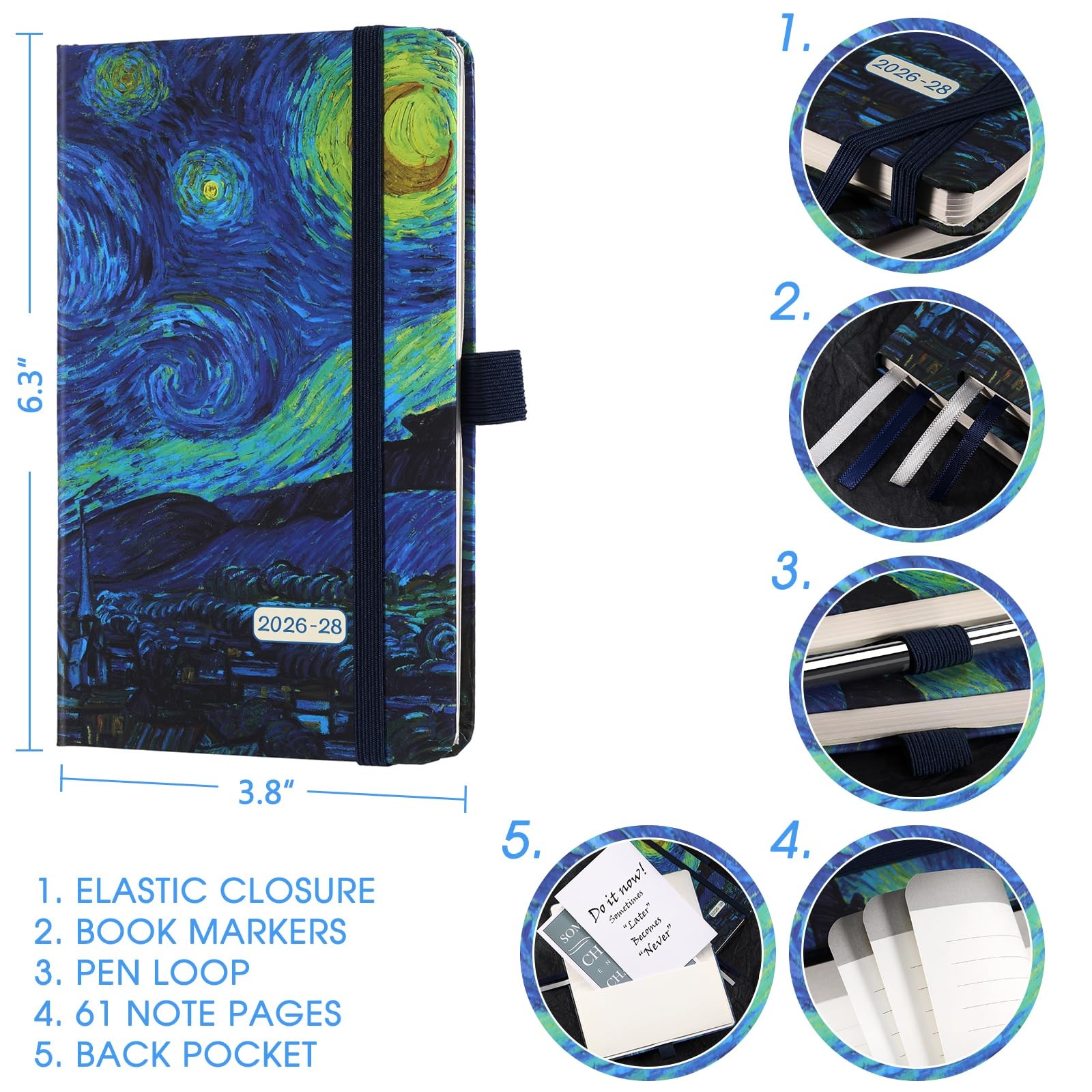 2026-2028 Pocket Planner/Calendar – 3 Year Monthly Planner 2026-2028 from Jan…