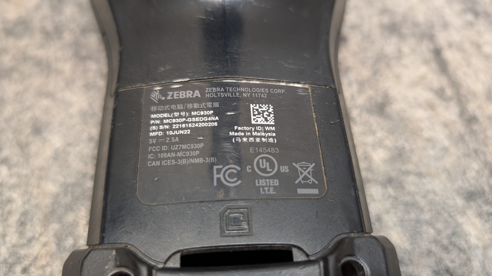 Zebra MC93XX MC930P-GSFEG4NA 29-Key 4.3in Barcode Android Mobile