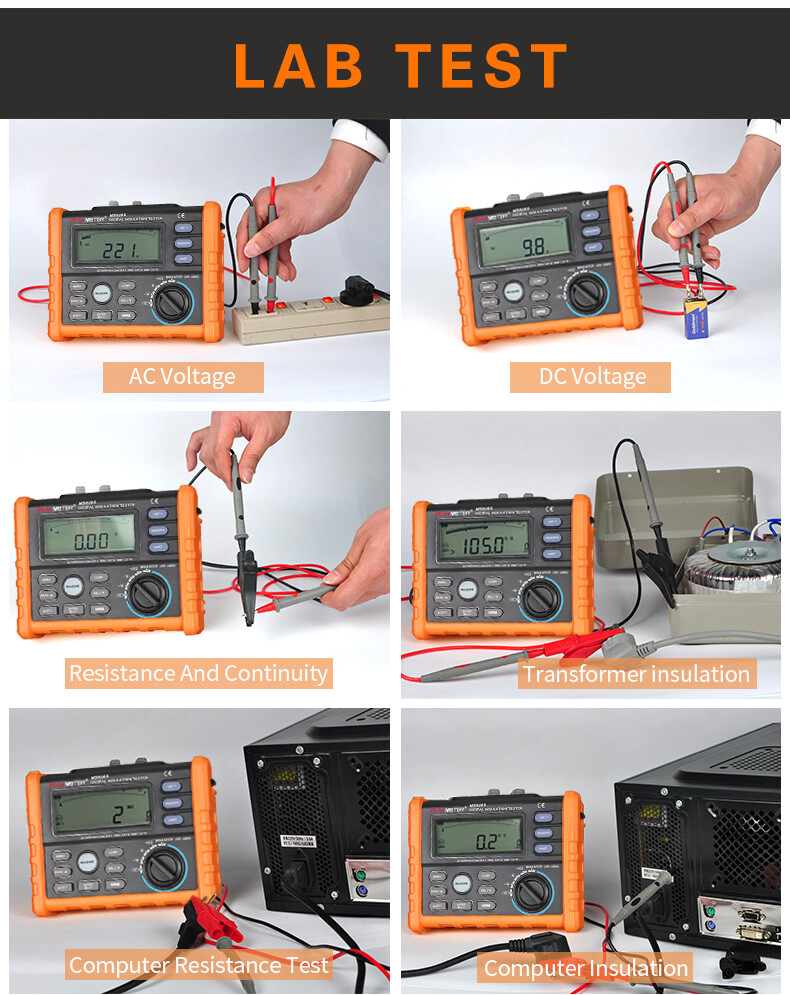 Insulation Resistance Tester Analog and Digital 2500V MMEM Meter Multimeter