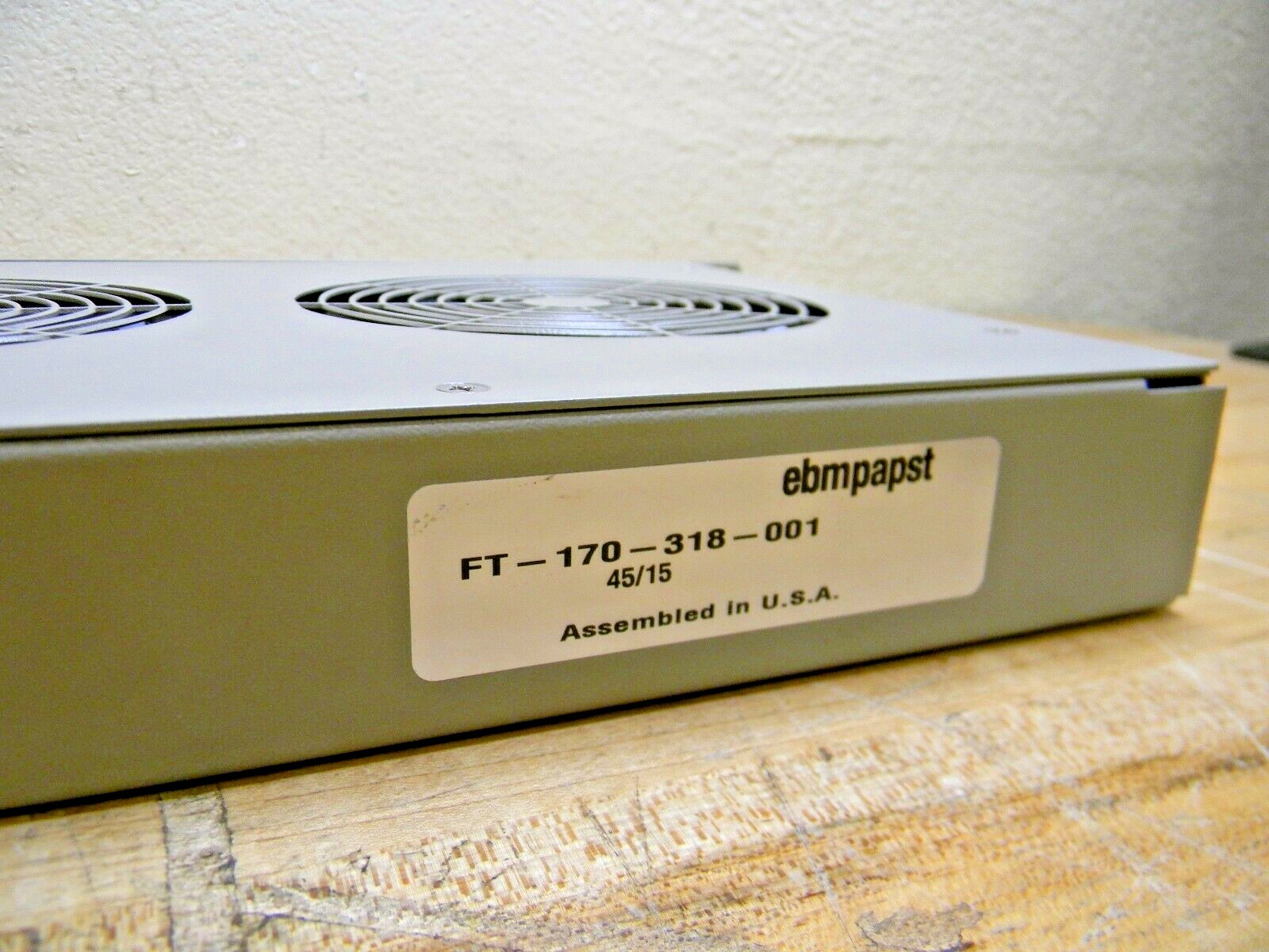 Ebmpapst Fan Tray 318CFM 115V 56dB 17.12″L x 8.31″W x 1.70″H FT-170-318-001