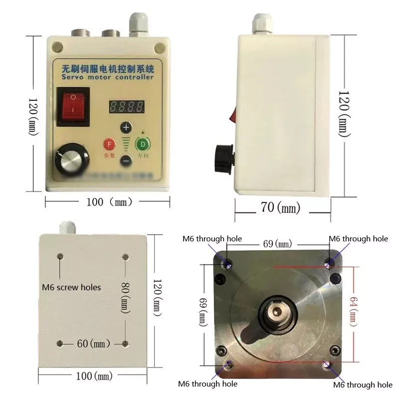 550W/750W/1100W/1.5KW/2.2KW AC Servo Motor Driver Speed Control Kit 1.85-6.85Nm