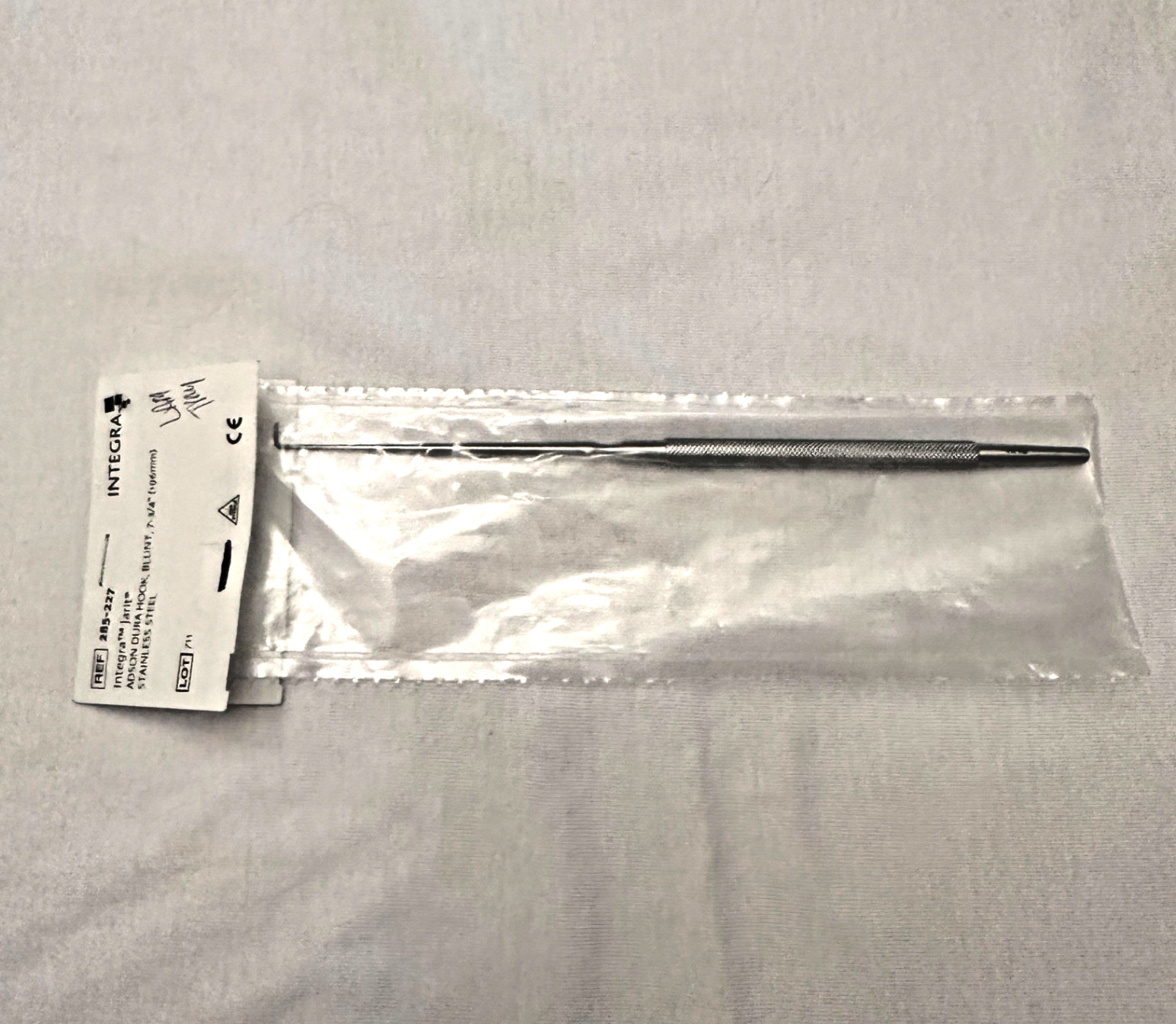 Integra Jarit 285-227 Adson Dura Hook , Blunt 196mm NEW