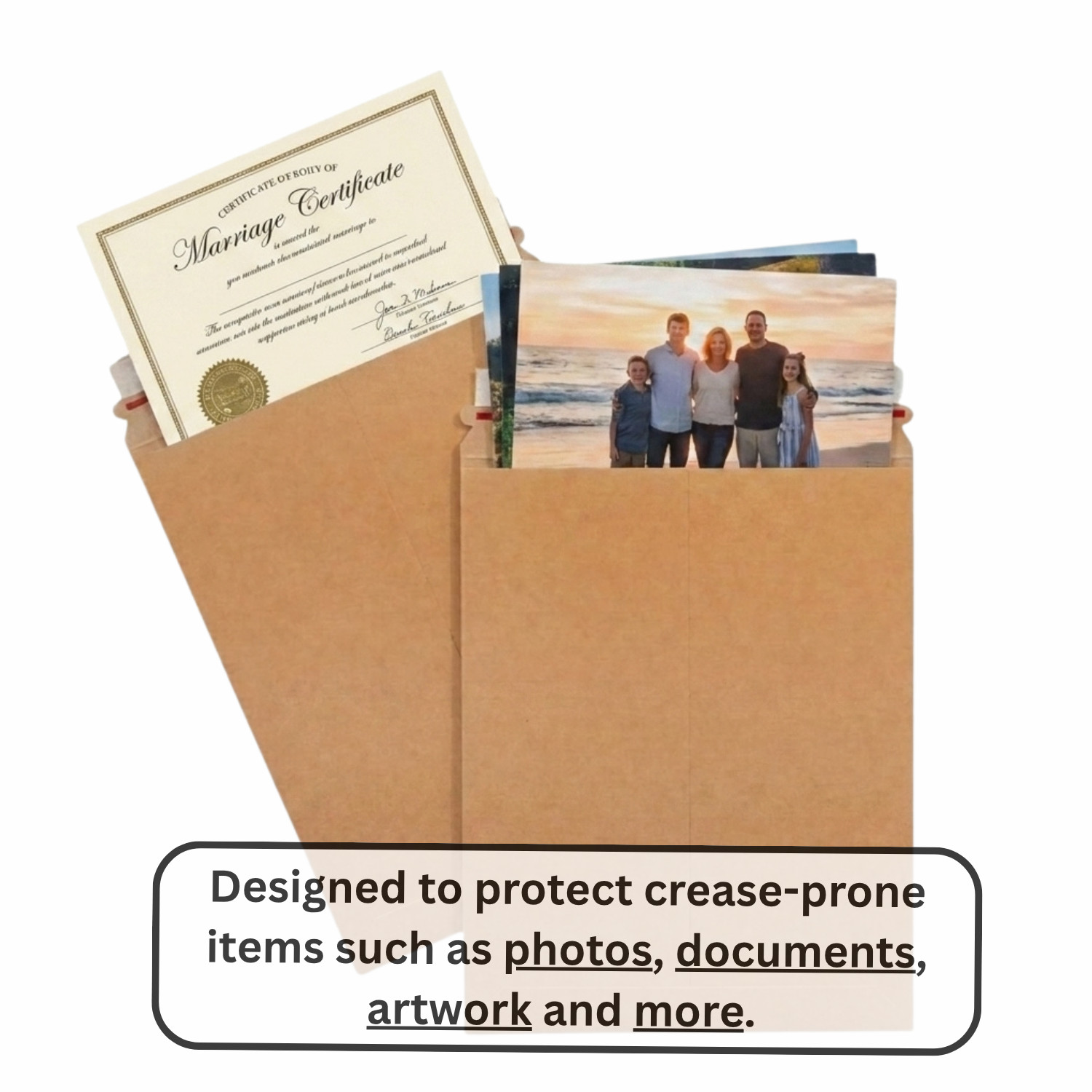 9.75″ x 12.25″ Rigid Photo Document Mailers Shipping Envelopes Kraft 200 Pieces