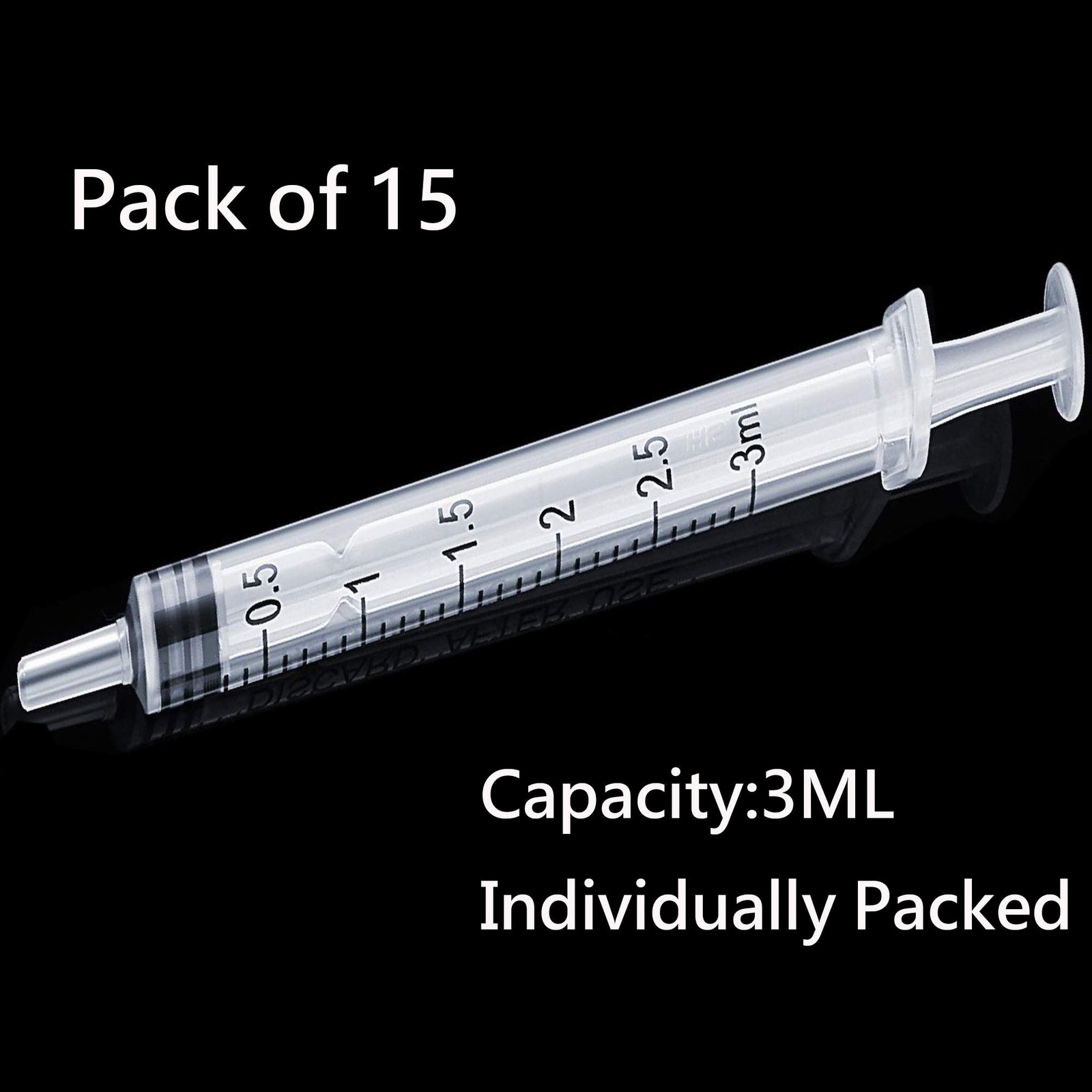 20 Pack 3ml 3cc Plastic Syringe with Measurement, Without Needle, Individual …