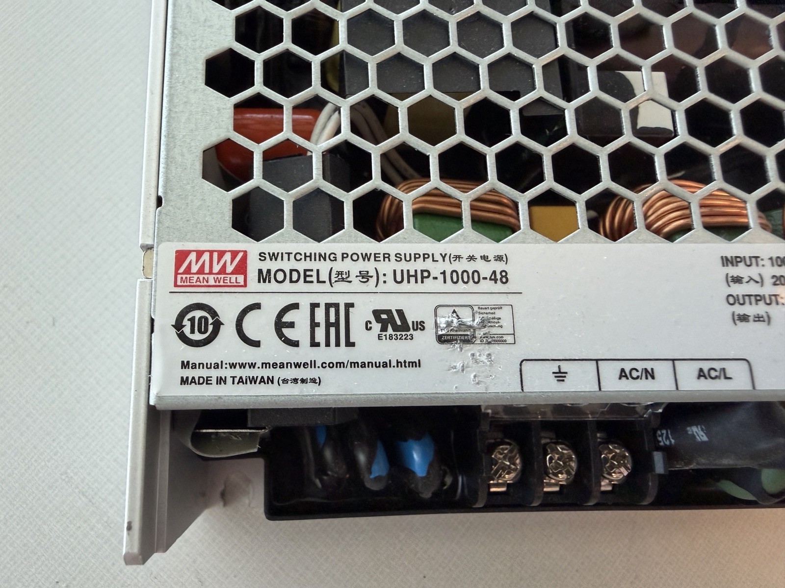 Mean Well UHP-1000-48 Switching Power Supply U-Ch 1008W 48V 21A PFC 90-264VAC