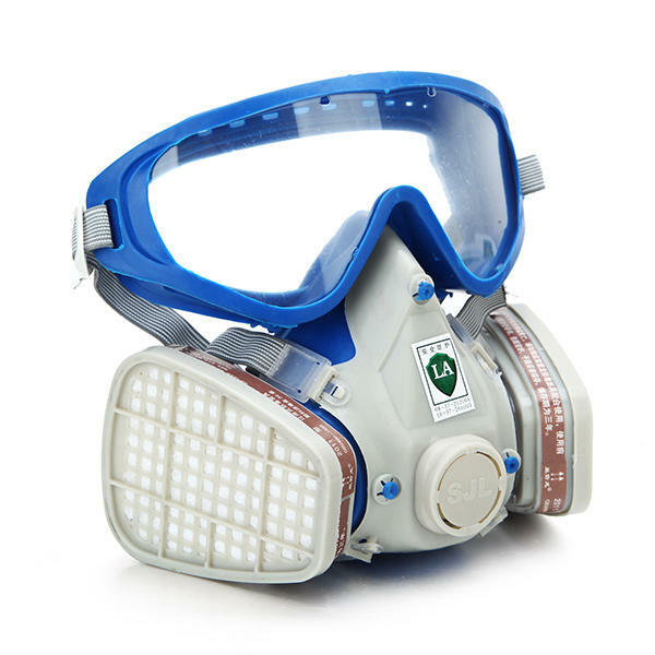 Full Face Gas Mask Respirator Painting Spraying Respirator Facepiece Reusable US