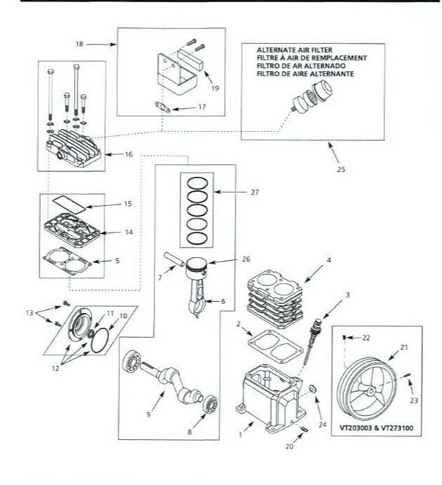 FSK-C48GK / VT272501AJ GASKET KIT FOR FC48 PUMP