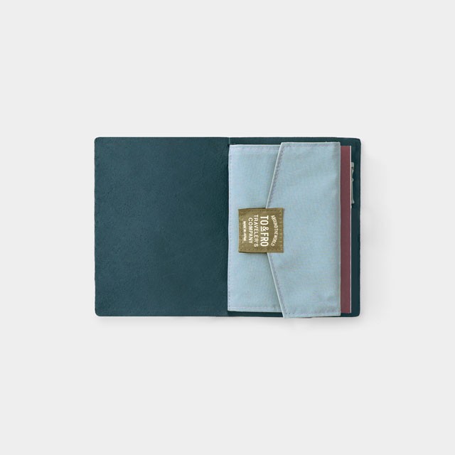 Traveler’s Company TO&FRO Passport Size Zipper Case Blue Gray Japan