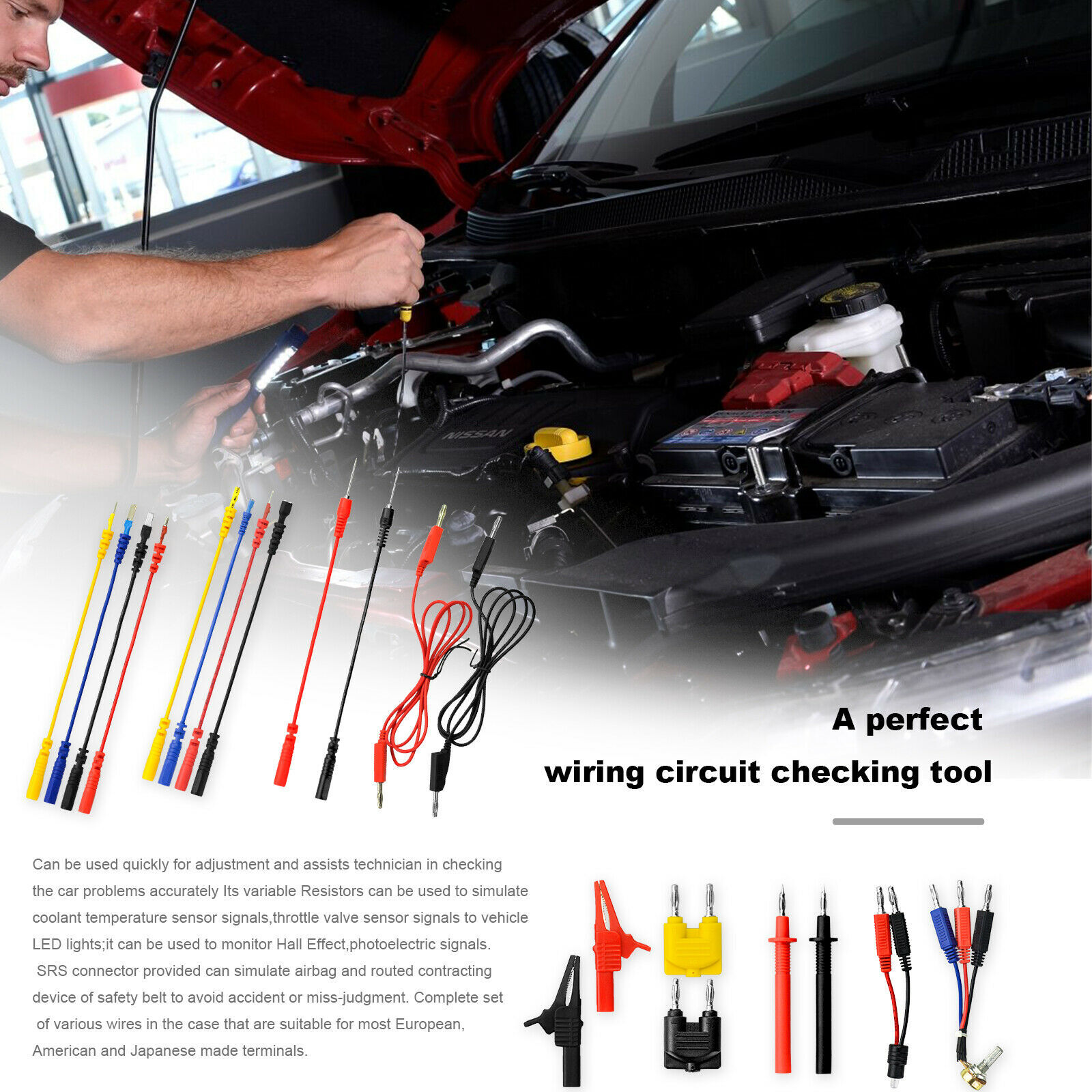 Multimeter Test Lead Kit 92PCS Electronic Tool With Alligator Clip Probe Device