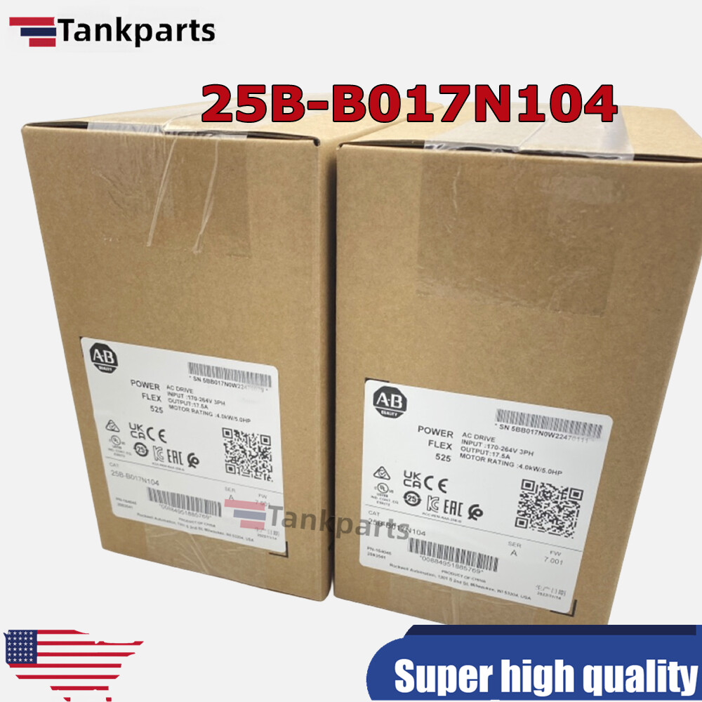 Allen-Bradley 25B-B017N104 PowerFlex 525 AC Drive 240VAC 3HP 2022 New SEALED