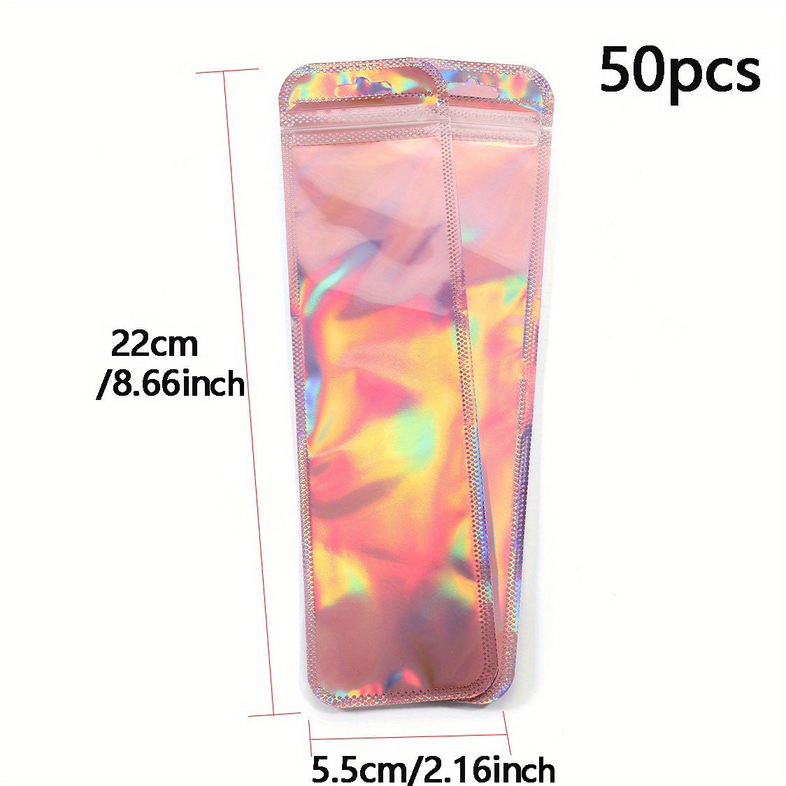 50pcs Laser Printed Bags Transparent Self-Sealing Bag Jewelry Beads Storage bags