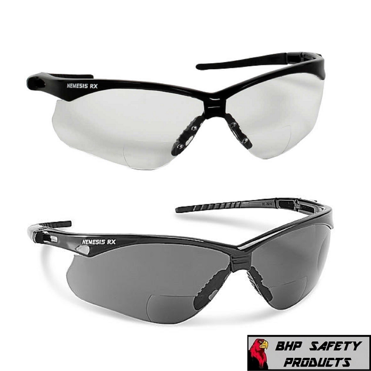 INNER BIFOCAL SAFETY READING SUNGLASSES GLASSES SUN READER ANSI Z87.1+ (1 PAIR)