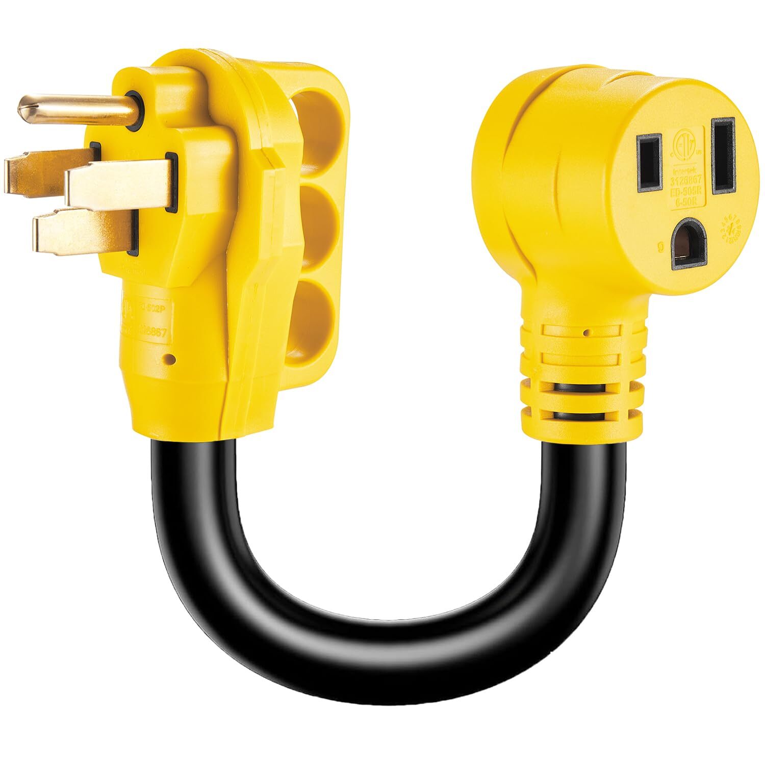 Welder Adapter Cord 50 Amp,STW 6 AWG NEMA 14-50P Male to 6-50R Female Heavy Duty