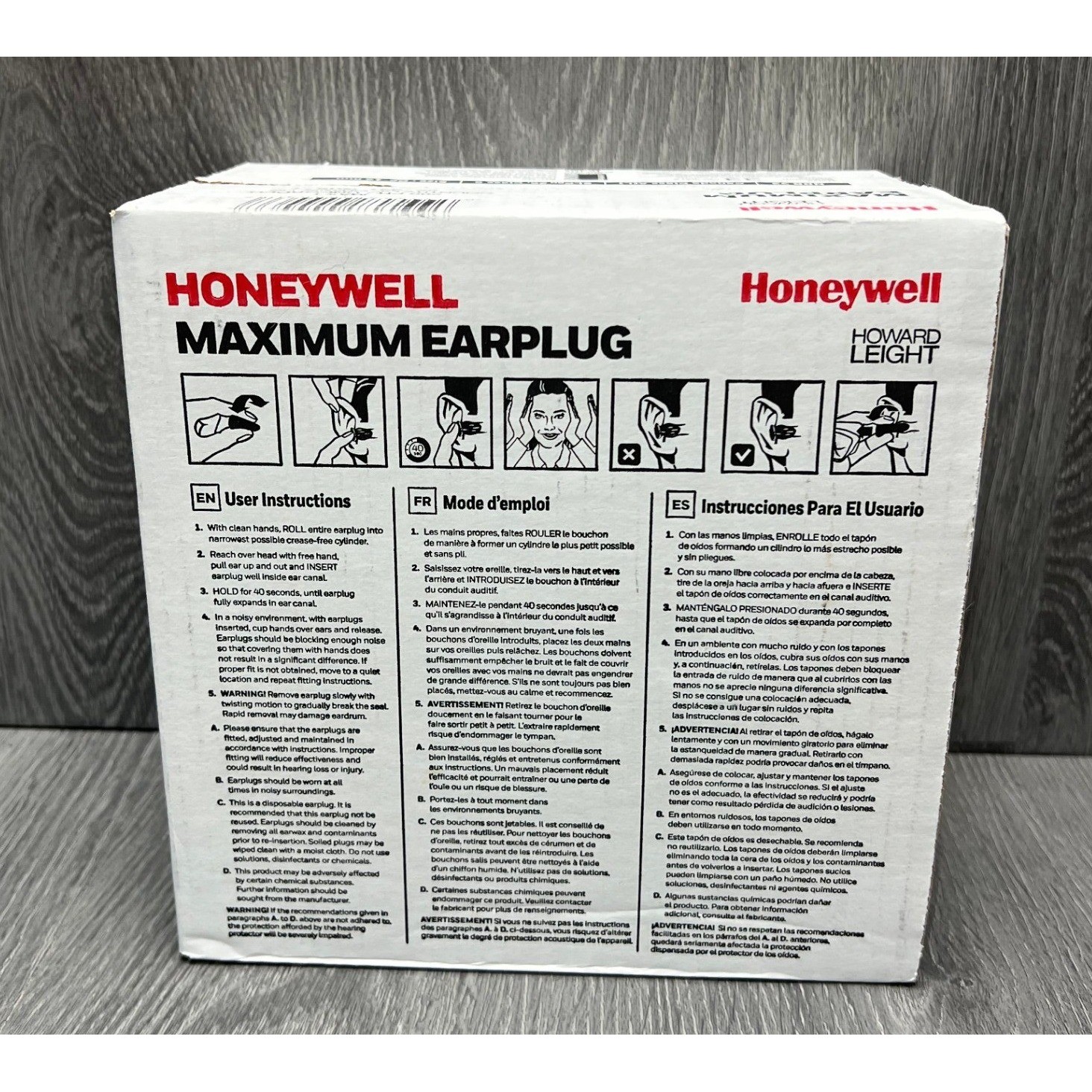 Honeywell Howard Leight MAX-1 Uncorded Foam Earplugs 200 Pairs NRR 33dB Orange