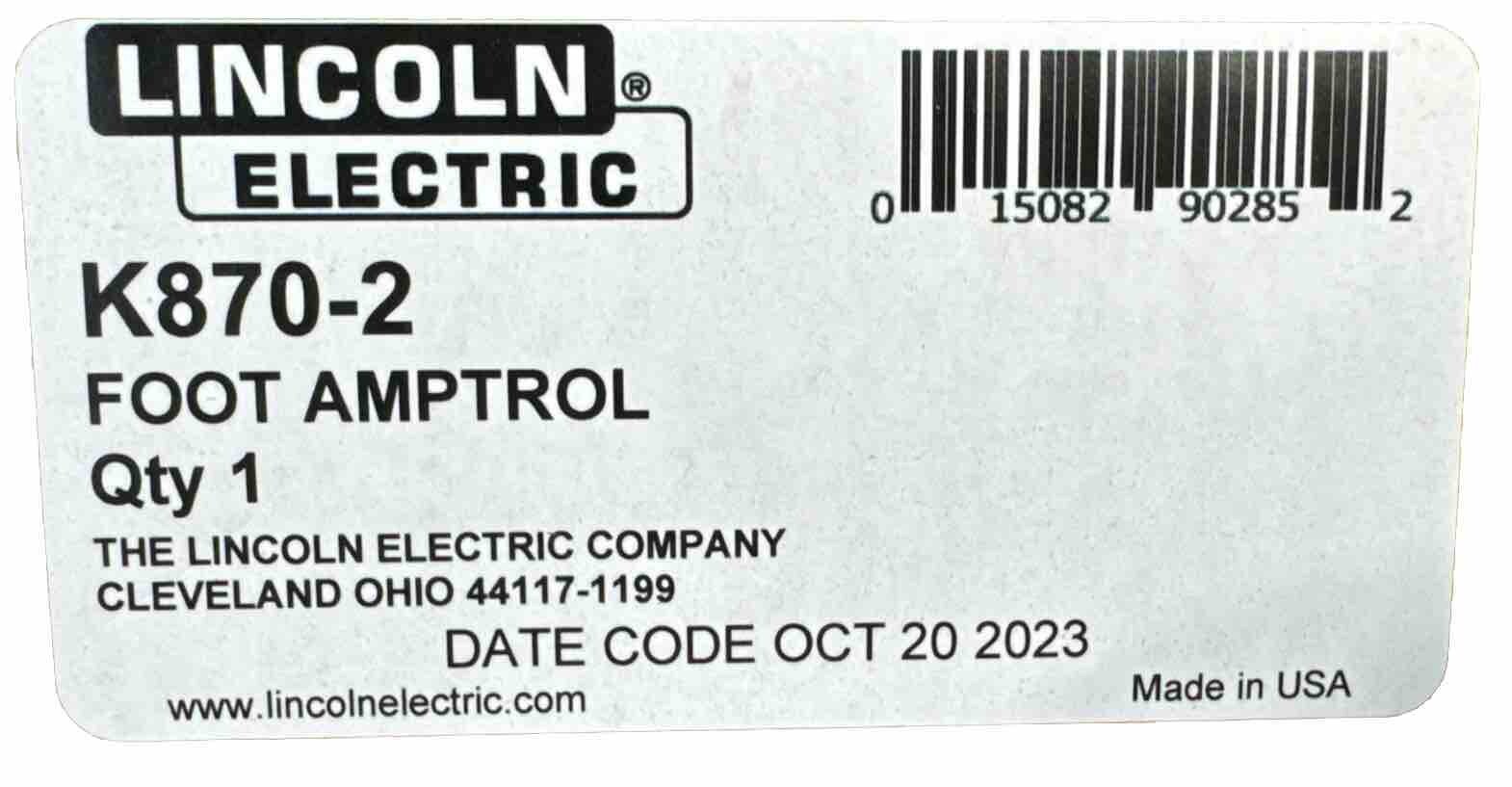 Lincoln Electric K870-2 Foot Amptrol, 25 Ft. (7.6m) (12 Pin) WELDING AMPTROL