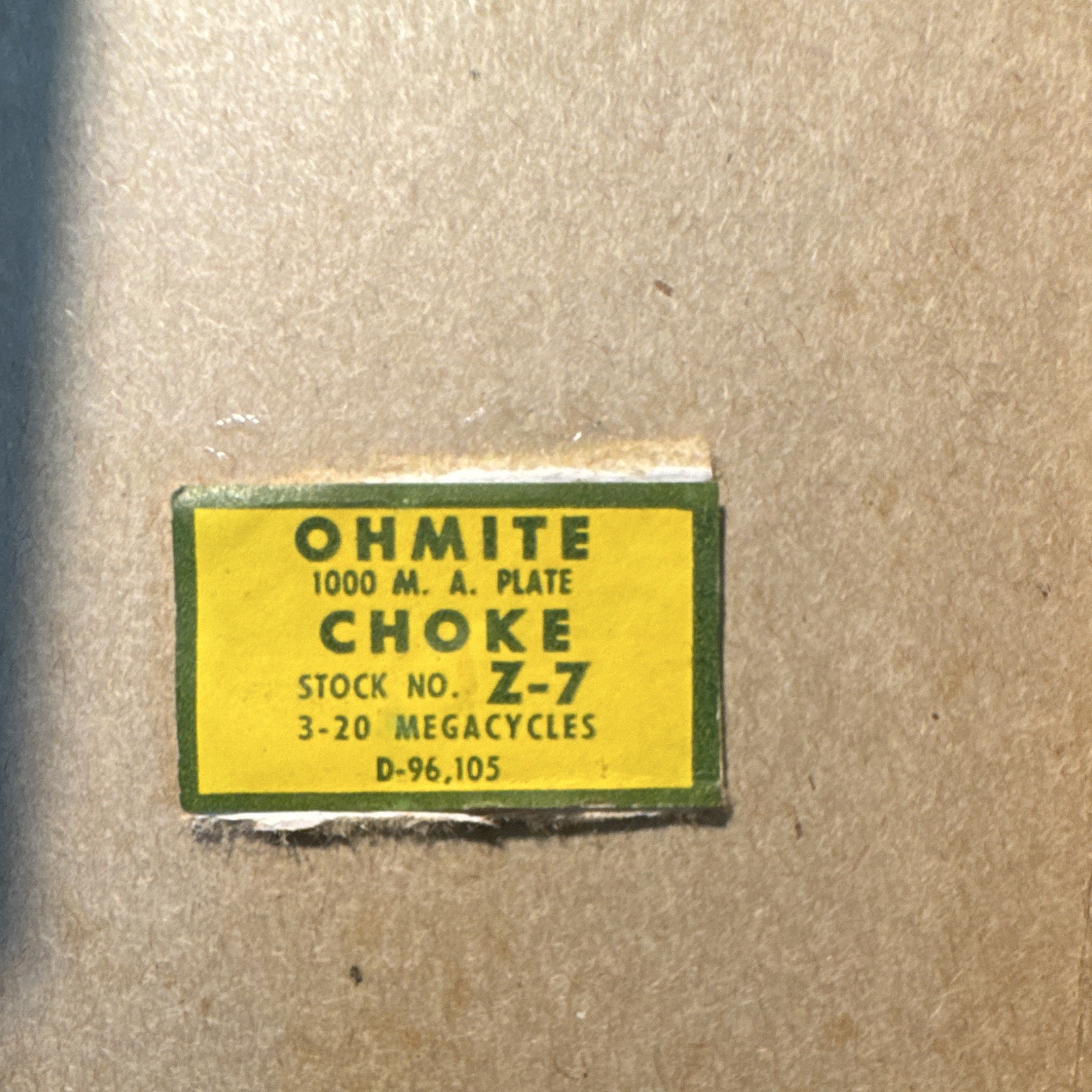 Ohmite Chokes Lot Z-7 Z-14 Z-28 Z-50 Z-144 Z-235 Z460 Untested