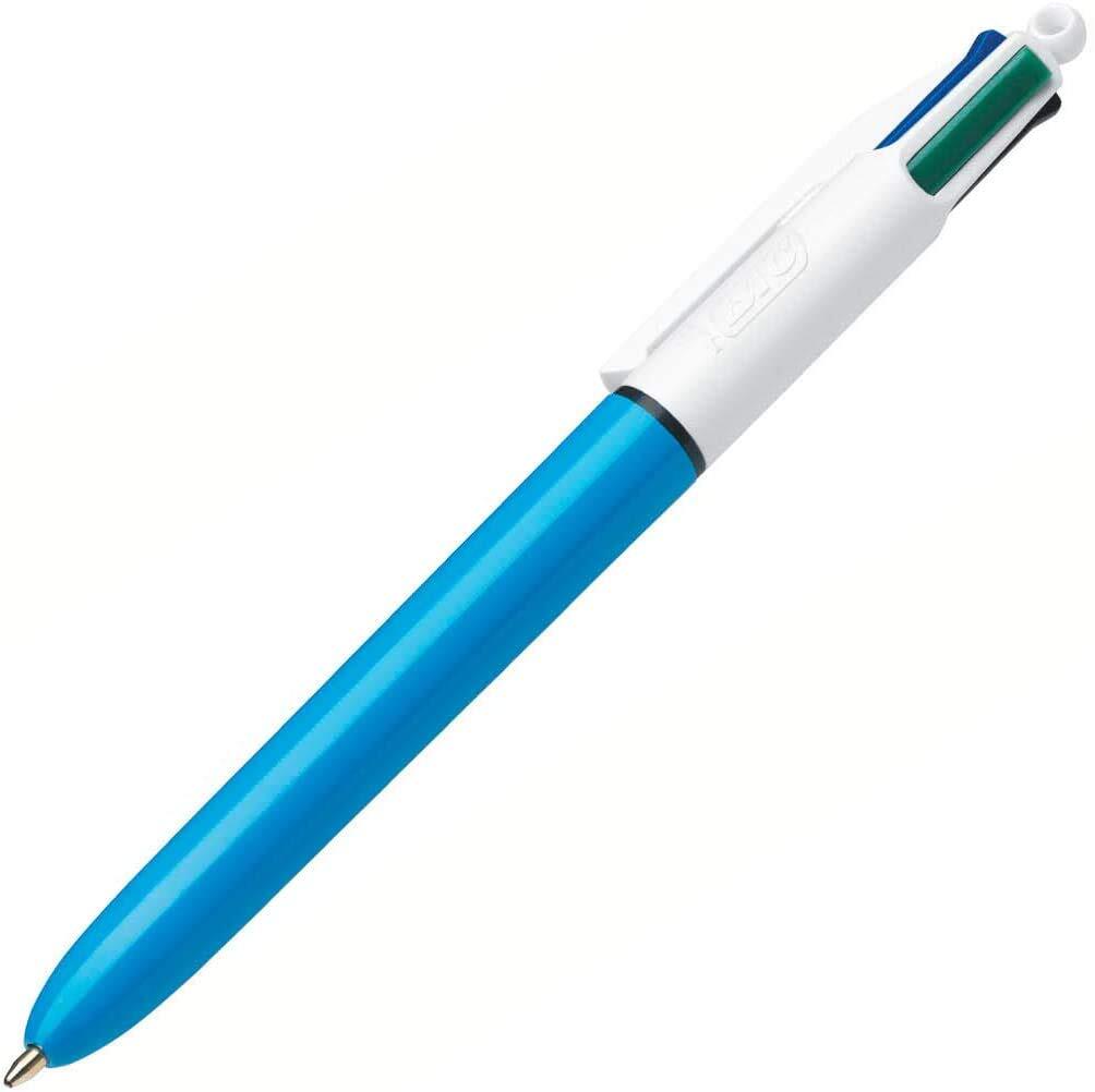 BIC 4 Color Retractable Ballpoint Pen 12 Pack Black Blue Green Red Ink