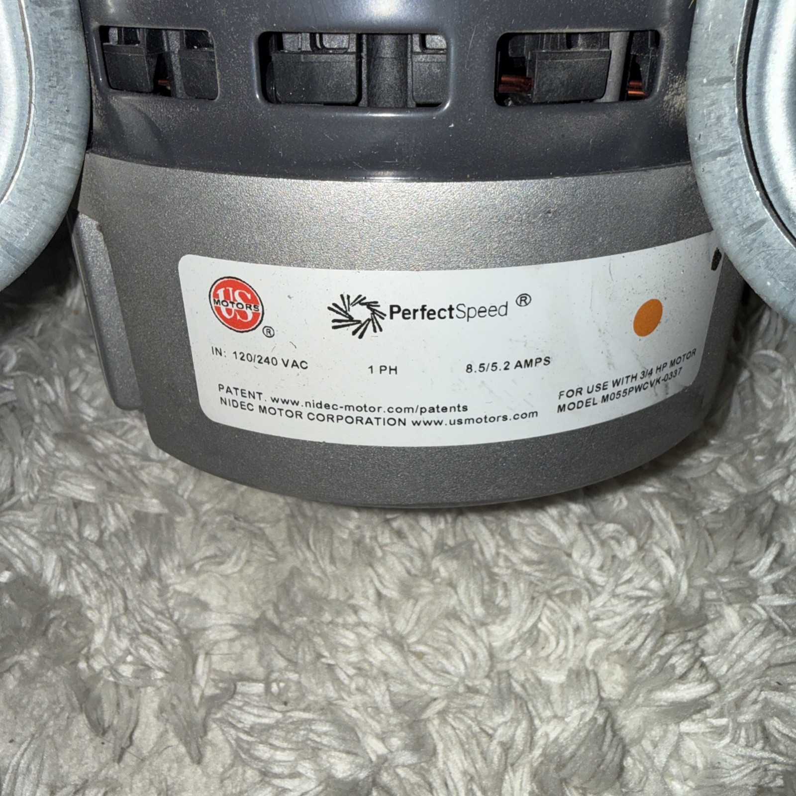 EMERSON ECM M055PWCVK-0337 Blower Motor 3/4HP 120/240V Ver.V175 ULTRATECH