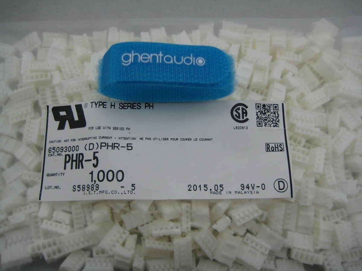 5 sets JST PHR-5 HOUSING (5 ways, 2.0 mm) with crimp contact SPH-002T-P0.5S