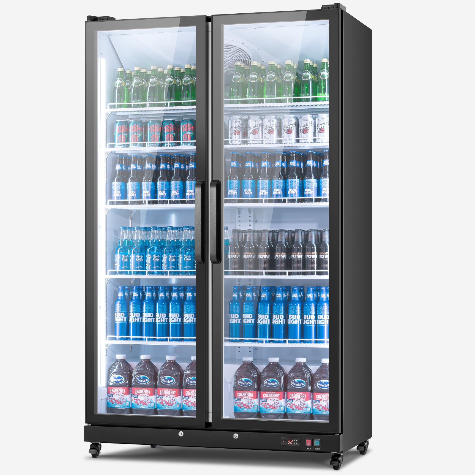 Yeego Commercial Merchandiser 27.12 Cu.ft Beverage Refrigerator Display Cooler