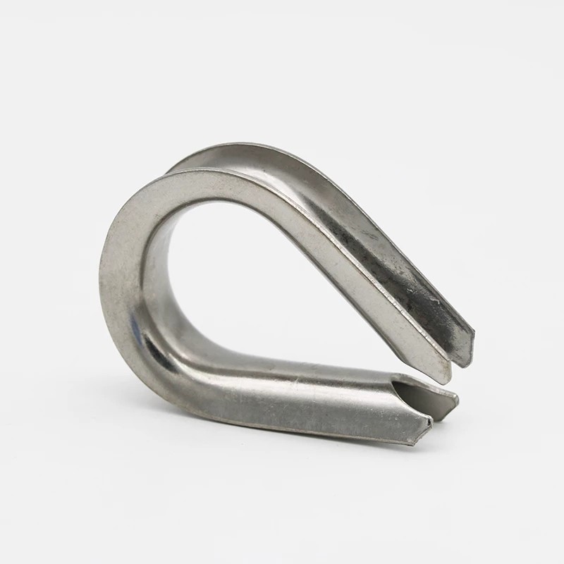 Wire Rope Thimble Clamp Stainless Steel Marine Grade 304 A2 Cable Clip Loop