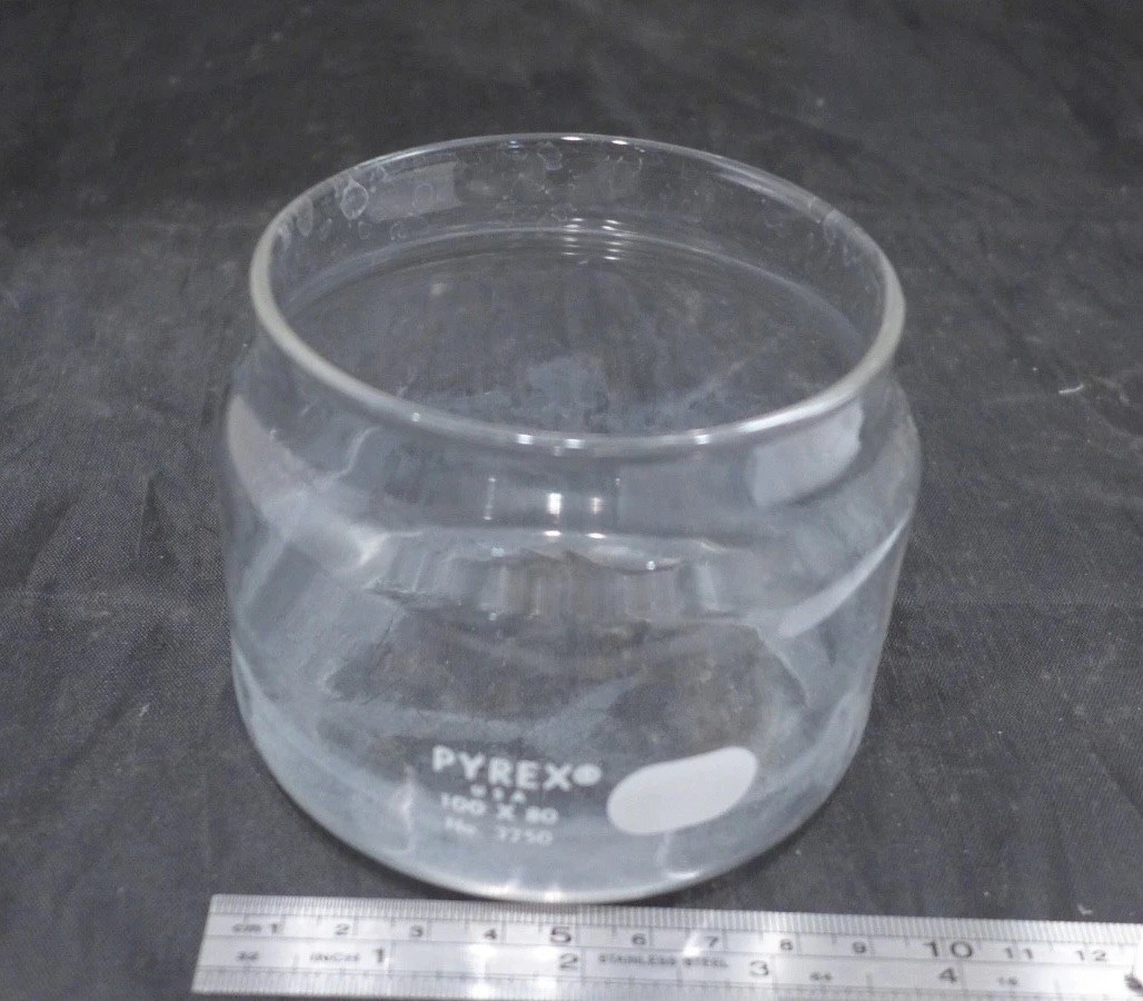 CORNING Pyrex Crystallizing Dish, 100×80 mm, ca 500mL, w/ repl lid #3250-100