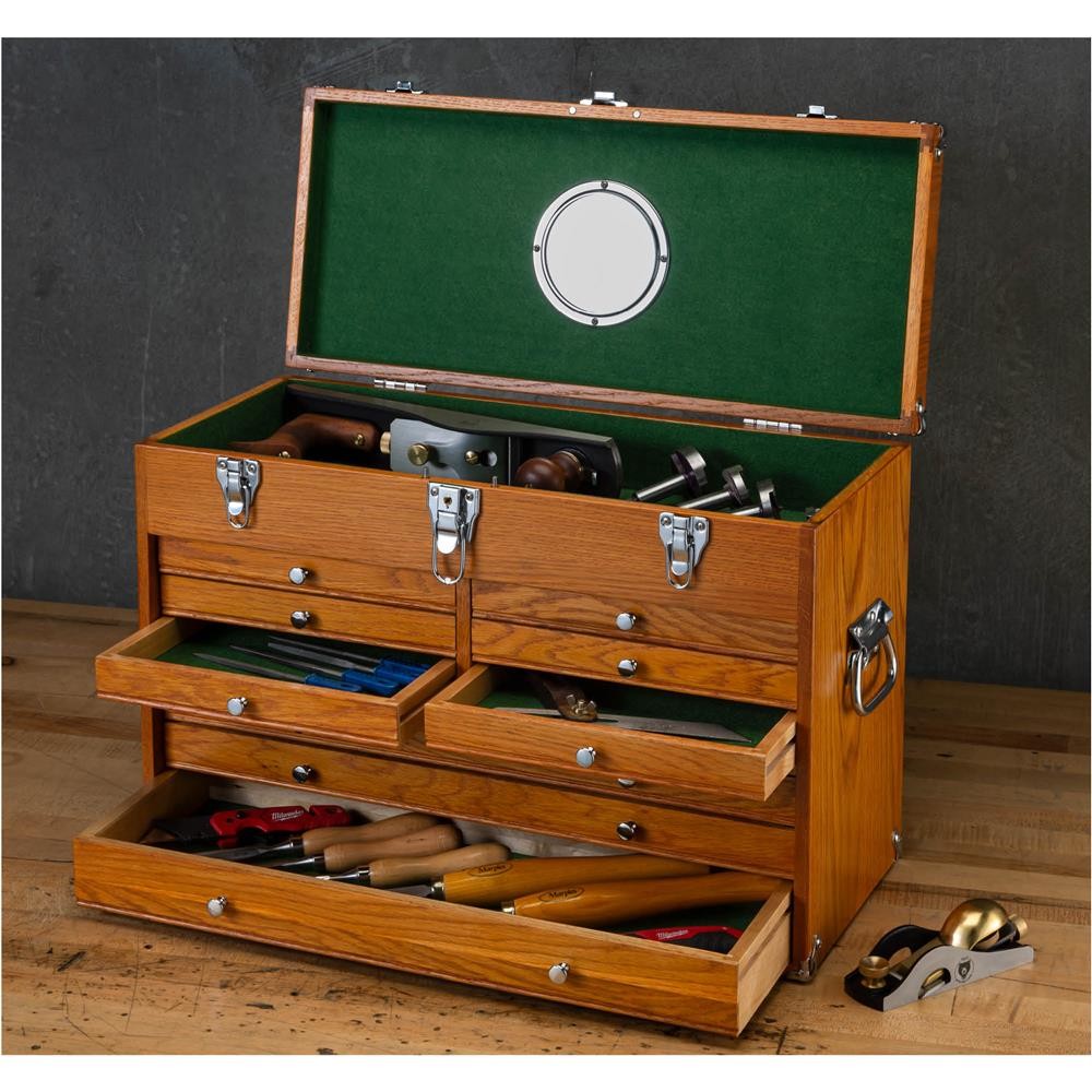 T33819 23″ Series 9-Drawer Red Oak Tool Chest