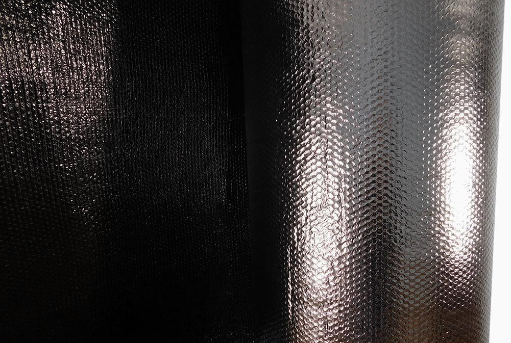 REFLECTIVE BLACK / SILVER FOIL Double BUBBLE Foil Insulation Roll 2X25 50SF R8