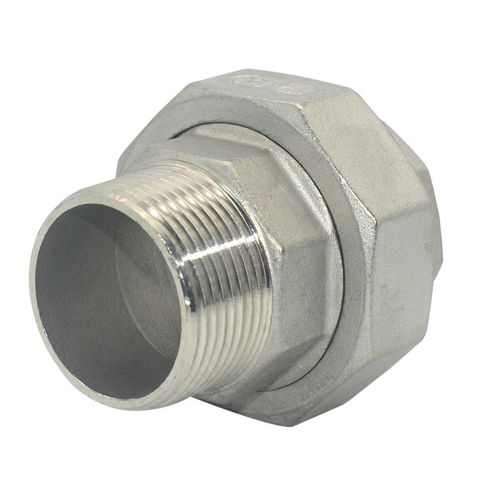Stainless Steel Union 1-1/4 » in inch NPT Pipe Split Coupling Male to Female MF