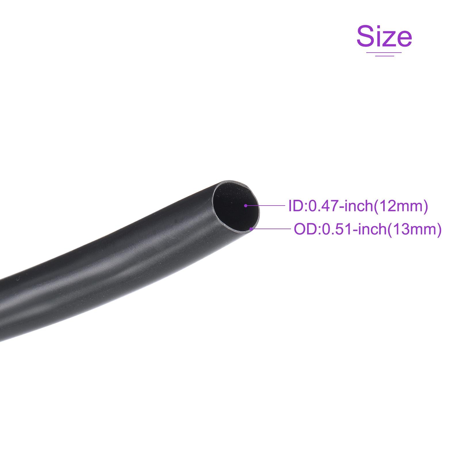 Flexible PVC Hose 12mm ID 13mm OD 3.0m/9.8ft Length Black
