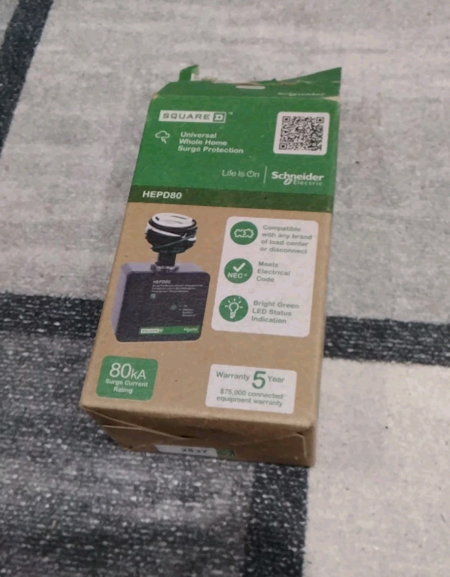 Square D HEPD80 Whole Home Electronics Protective Device AC Surge 80kA New Open