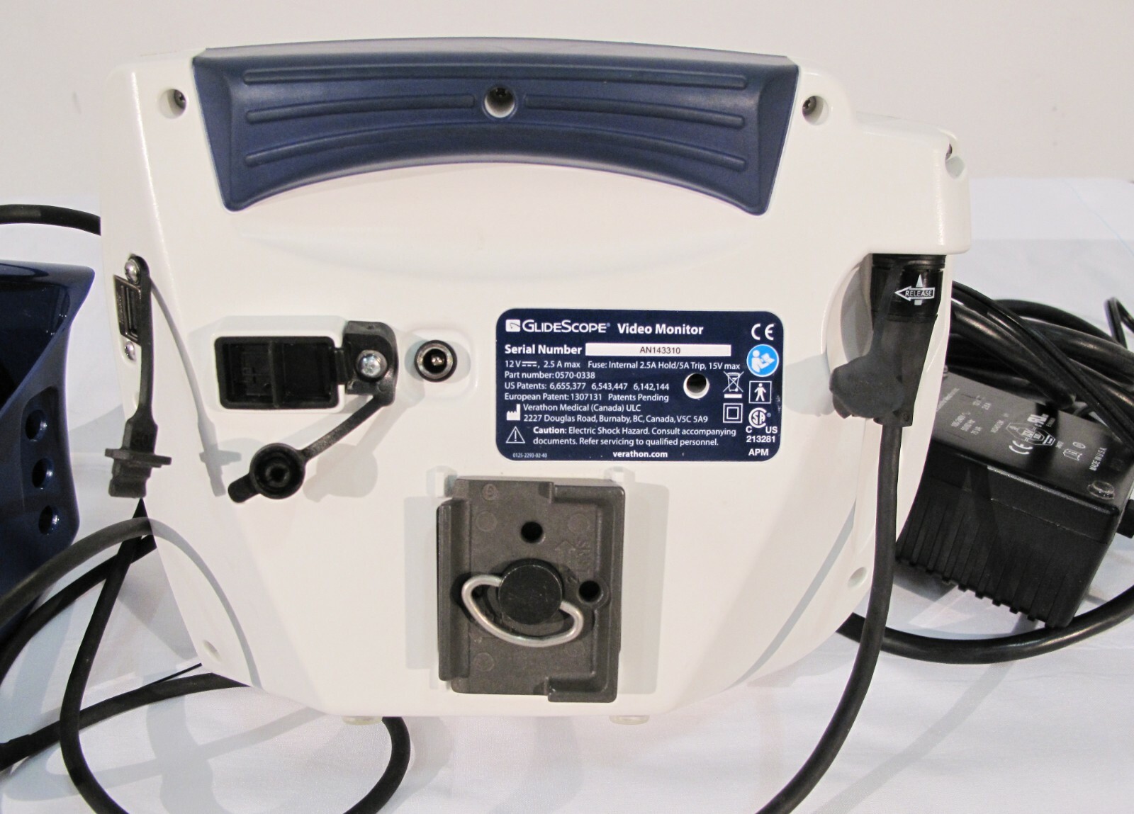 Verathon Glidescope Cobalt AVL Monitor with 3-4 Adult Video Baton Laryngoscope