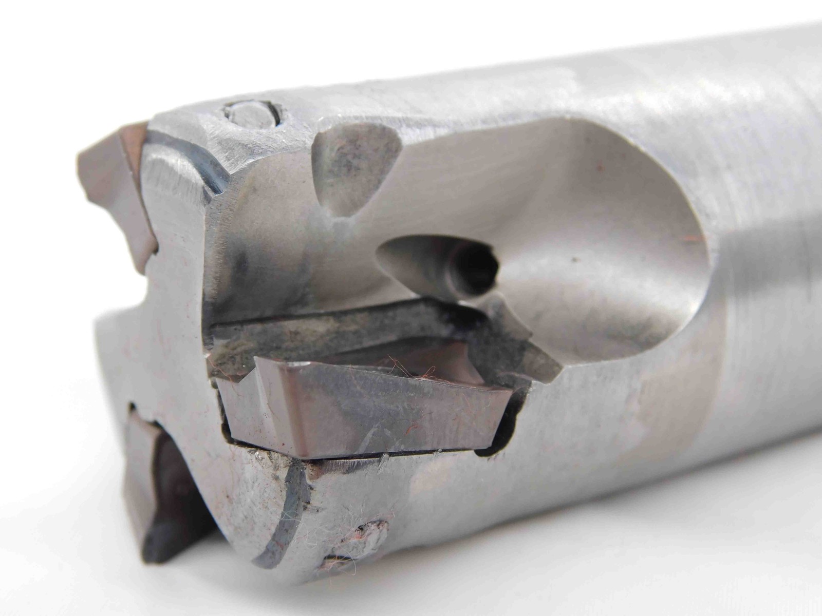 1 1/4 DIA. 4 1/2 OAL COOLANT THRU INDEXABLE END MILL 1 1/4 SHANK 3 FLUTE 1.25