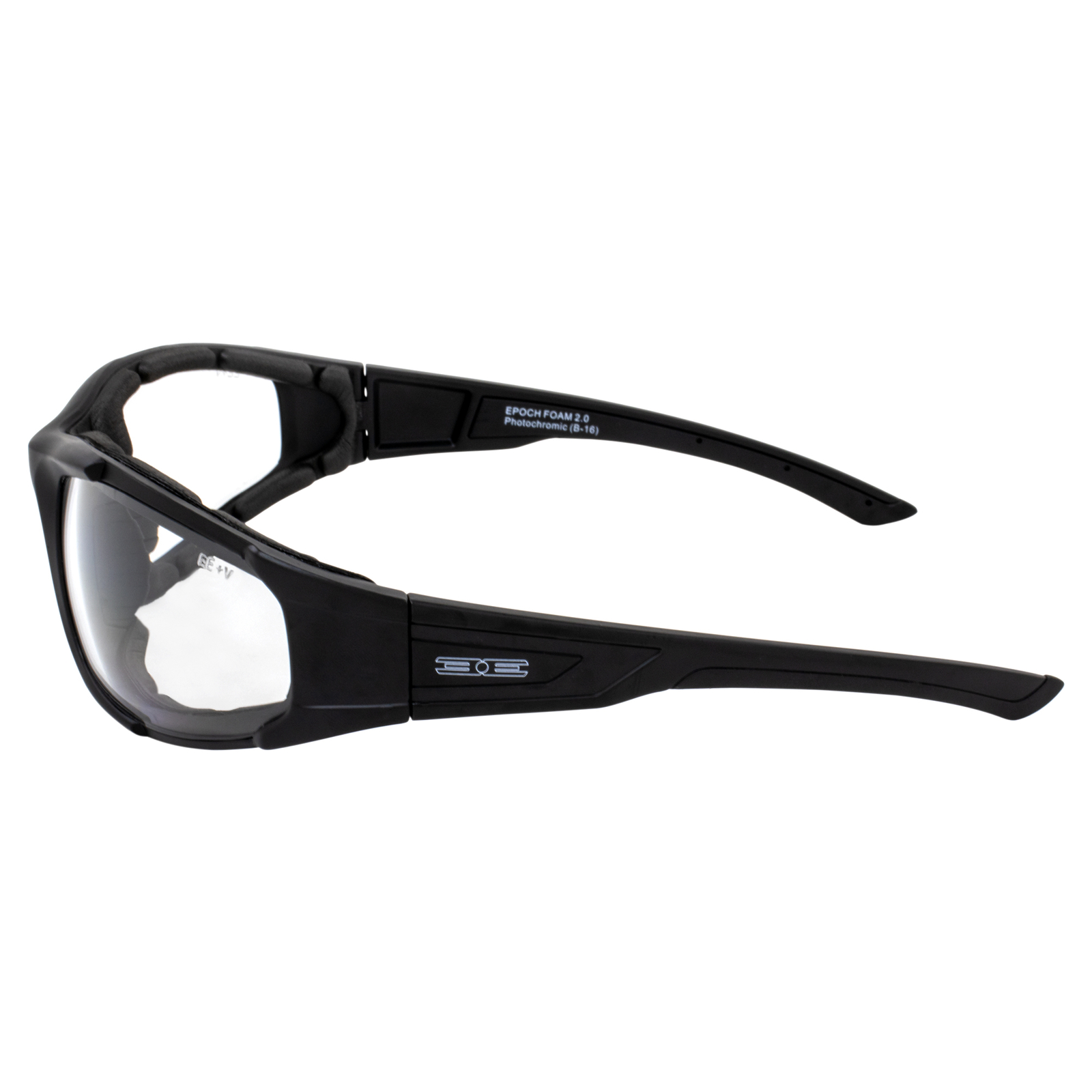 Epoch Eyewear Foam 2 Padded Glasses Black w/ Photochromic Clear to Smoke Lens