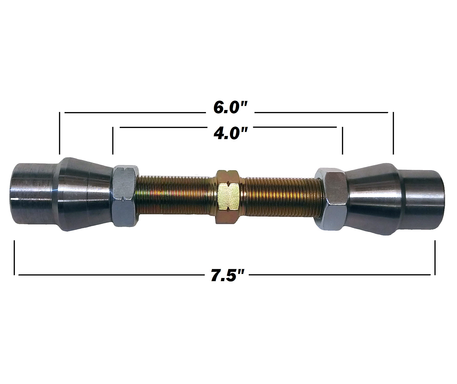 3/4 Adjustable Chromoly Turnbuckle Rod End Heim Joints (Fits 1-1/2 x .120 Tube)
