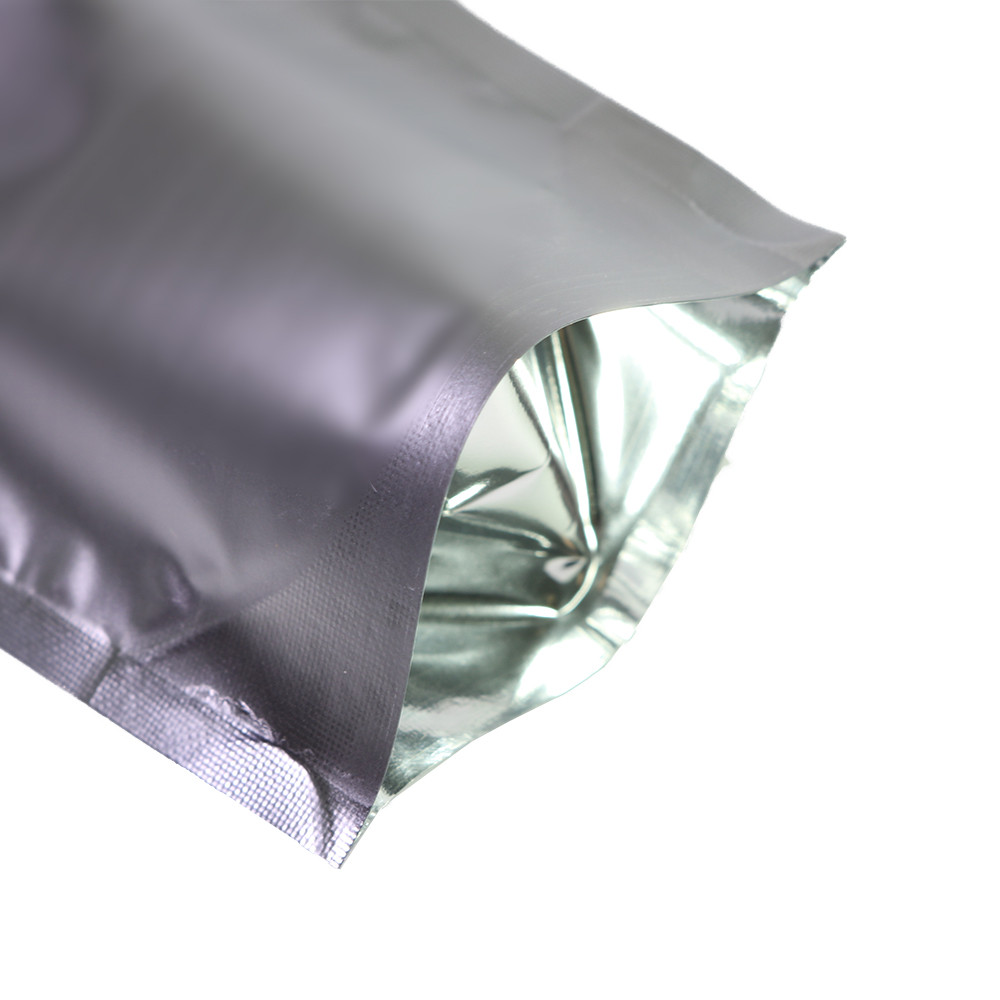 Translucent Front Matte Silver Resealable Zip Food-Safe Stand-Up Bags Bulk QTY