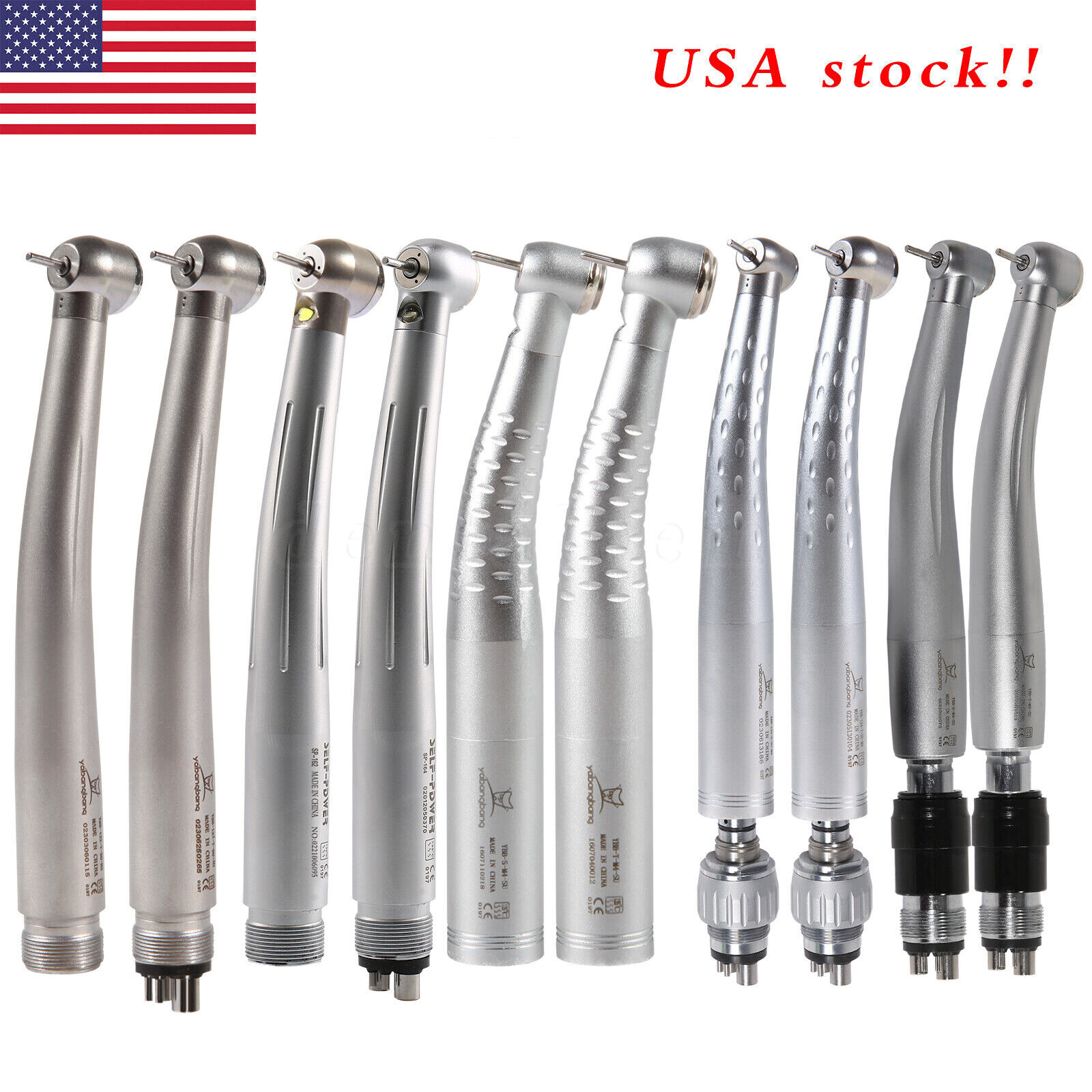 Dental High Speed Handpiece /LED Fiber Optic /E-generator 2/4H6 Pin Fit KaV NSK
