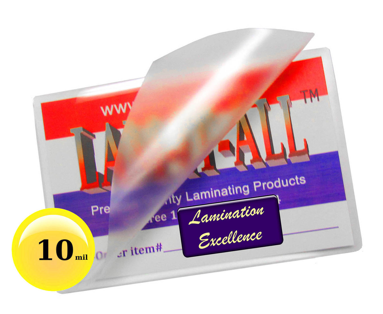 500/pack LAM-IT-ALL 10 Mil Business Card Hot Laminating Pouches 2-1/4 x 3-3/4